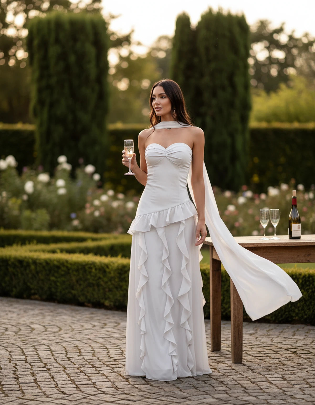 Parthenia Maxi Dress — White | SKU: SD-69572-white-XS,SD-69572-white-S,SD-69572-white-M,SD-69572-white-L,SD-69572-white-XL,SD-69572-white-2XL