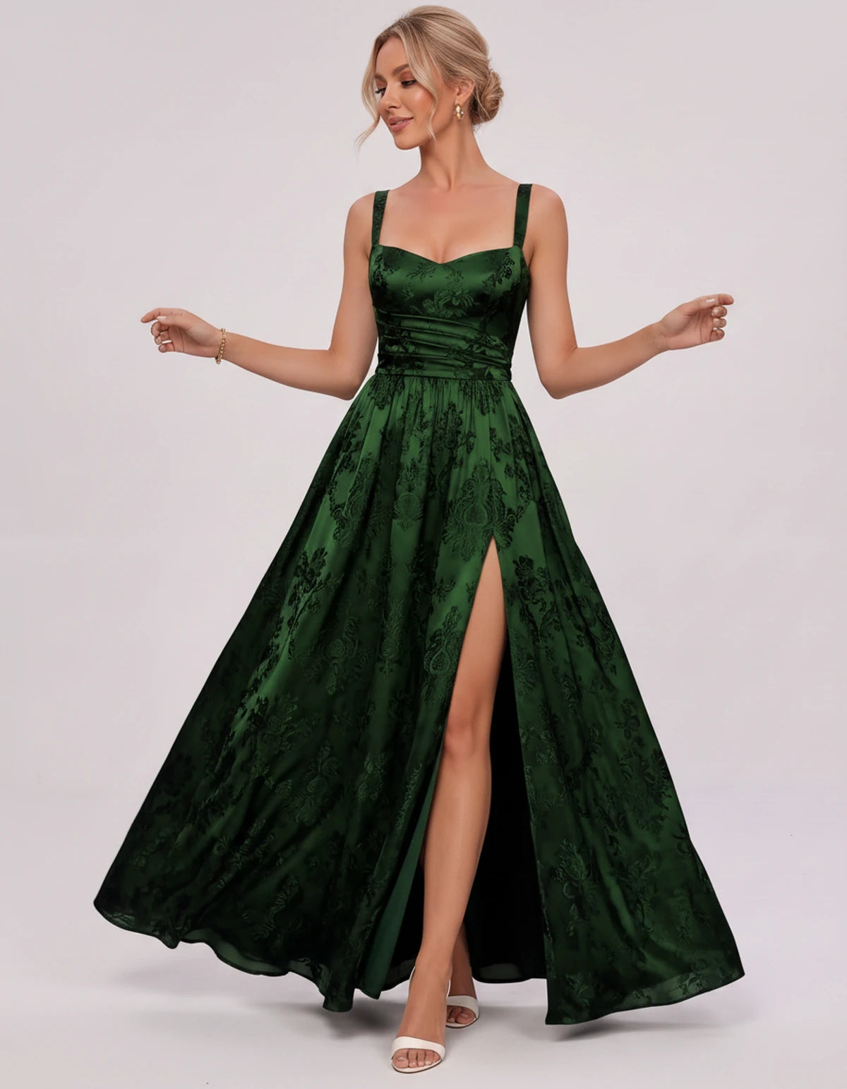 Pasadena Midi Dresses — Emerald | SKU: SD-73317-emerald-2,SD-73317-emerald-4,SD-73317-emerald-6,SD-73317-emerald-8,SD-73317-emerald-10,SD-73317-emerald-12,SD-73317-emerald-14,SD-73317-emerald-16,SD-73317-emerald-16W,SD-73317-emerald-18W,SD-73317-emerald-20W,SD-73317-emerald-22W