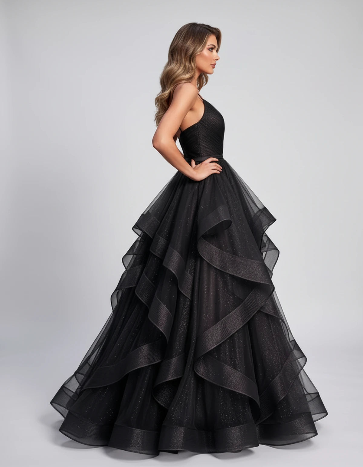Pastorale Maxi Dress — Black | SKU: SD-72195-black-XS,SD-72195-black-S,SD-72195-black-M,SD-72195-black-L,SD-72195-black-XL,SD-72195-black-2XL