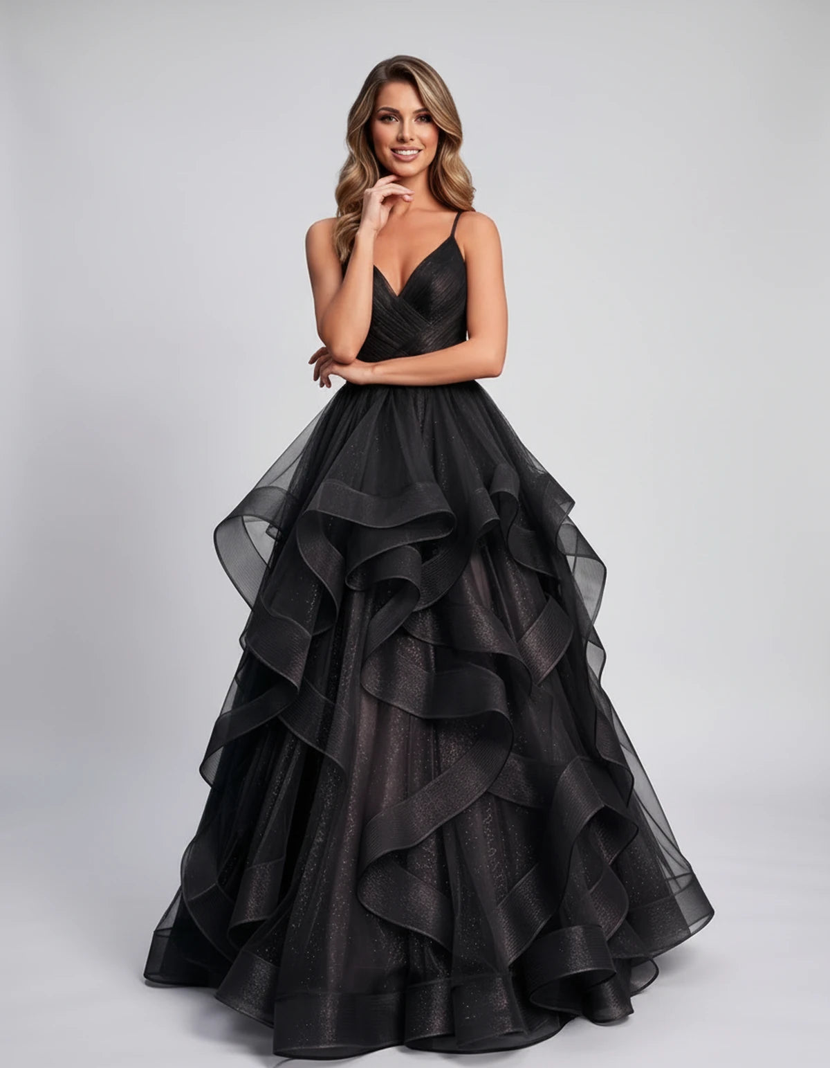 Pastorale Maxi Dress — Black | SKU: SD-72195-black-XS,SD-72195-black-S,SD-72195-black-M,SD-72195-black-L,SD-72195-black-XL,SD-72195-black-2XL
