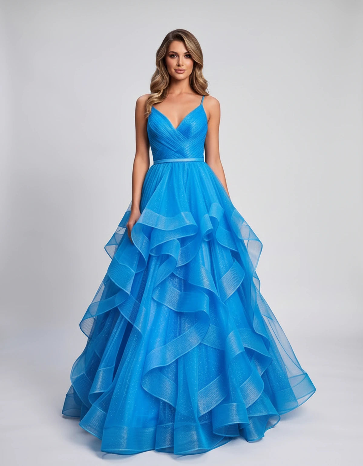 Pastorale Maxi Dress — Blue | SKU: SD-72195-blue-XS,SD-72195-blue-S,SD-72195-blue-M,SD-72195-blue-L,SD-72195-blue-XL,SD-72195-blue-2XL