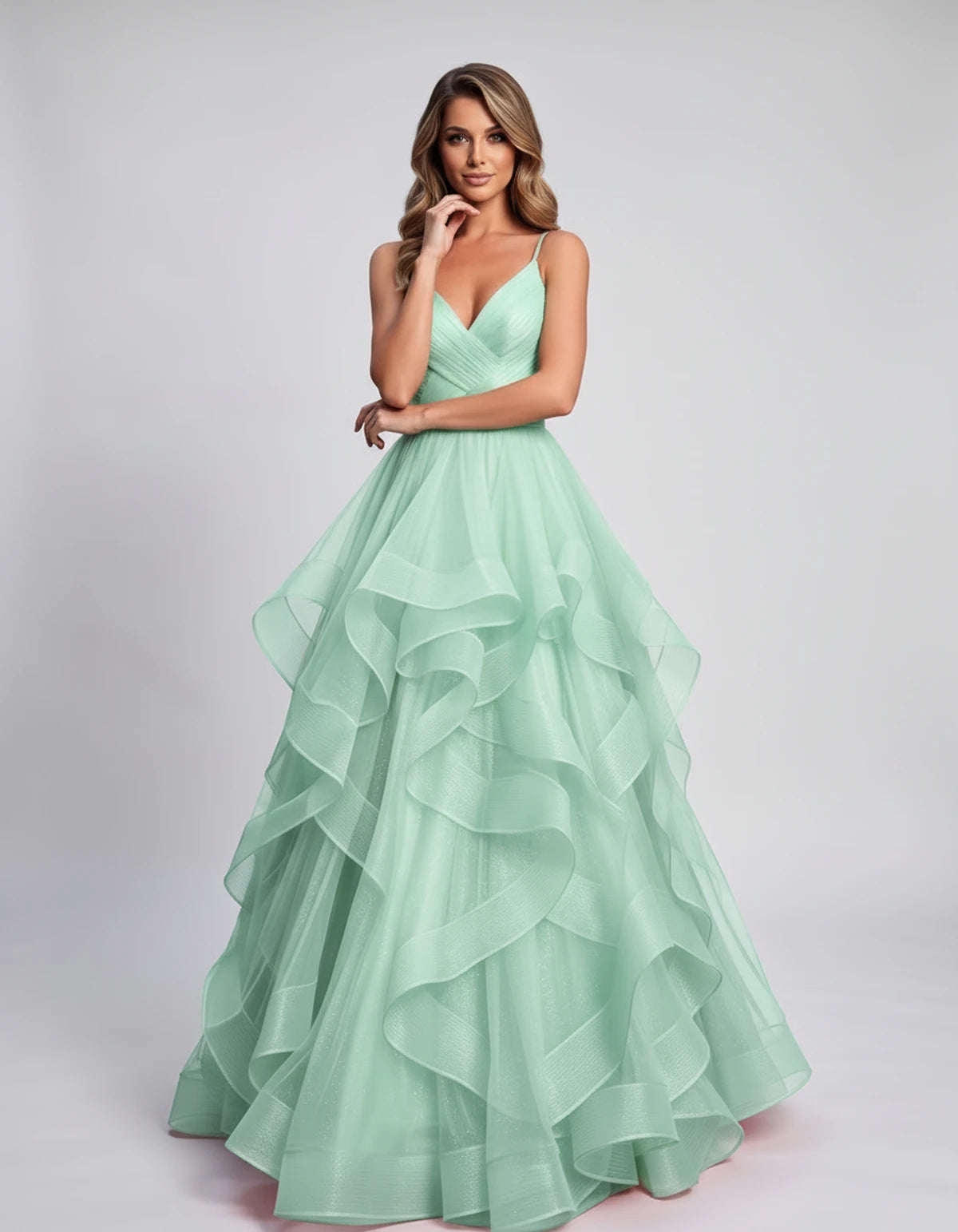 Pastorale Maxi Dress — Mint Green | SKU: SD-72195-mintgreen-XS,SD-72195-mintgreen-S,SD-72195-mintgreen-M,SD-72195-mintgreen-L,SD-72195-mintgreen-XL,SD-72195-mintgreen-2XL
