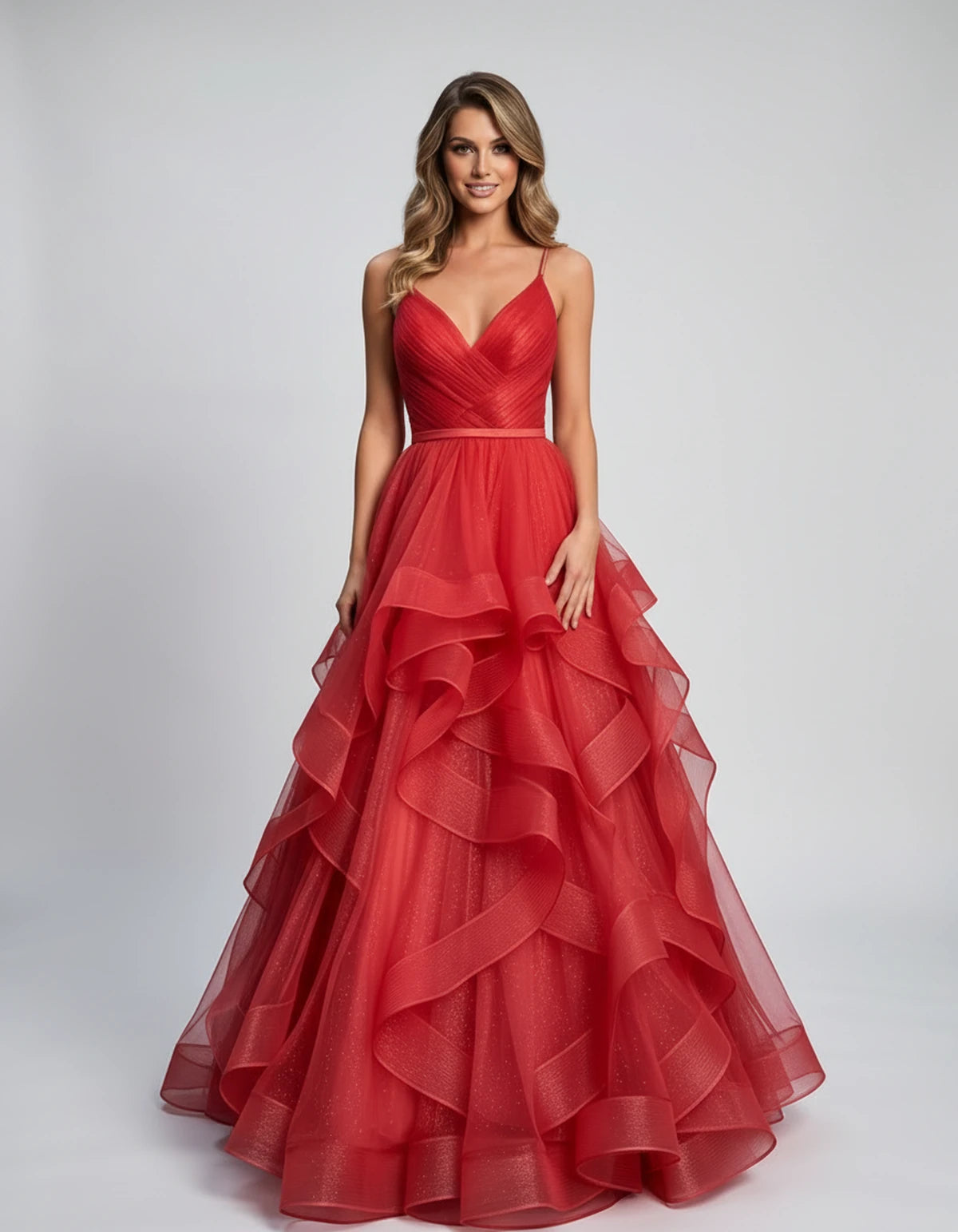 Pastorale Maxi Dress — Red | SKU: SD-72195-red-XS,SD-72195-red-S,SD-72195-red-M,SD-72195-red-L,SD-72195-red-XL,SD-72195-red-2XL