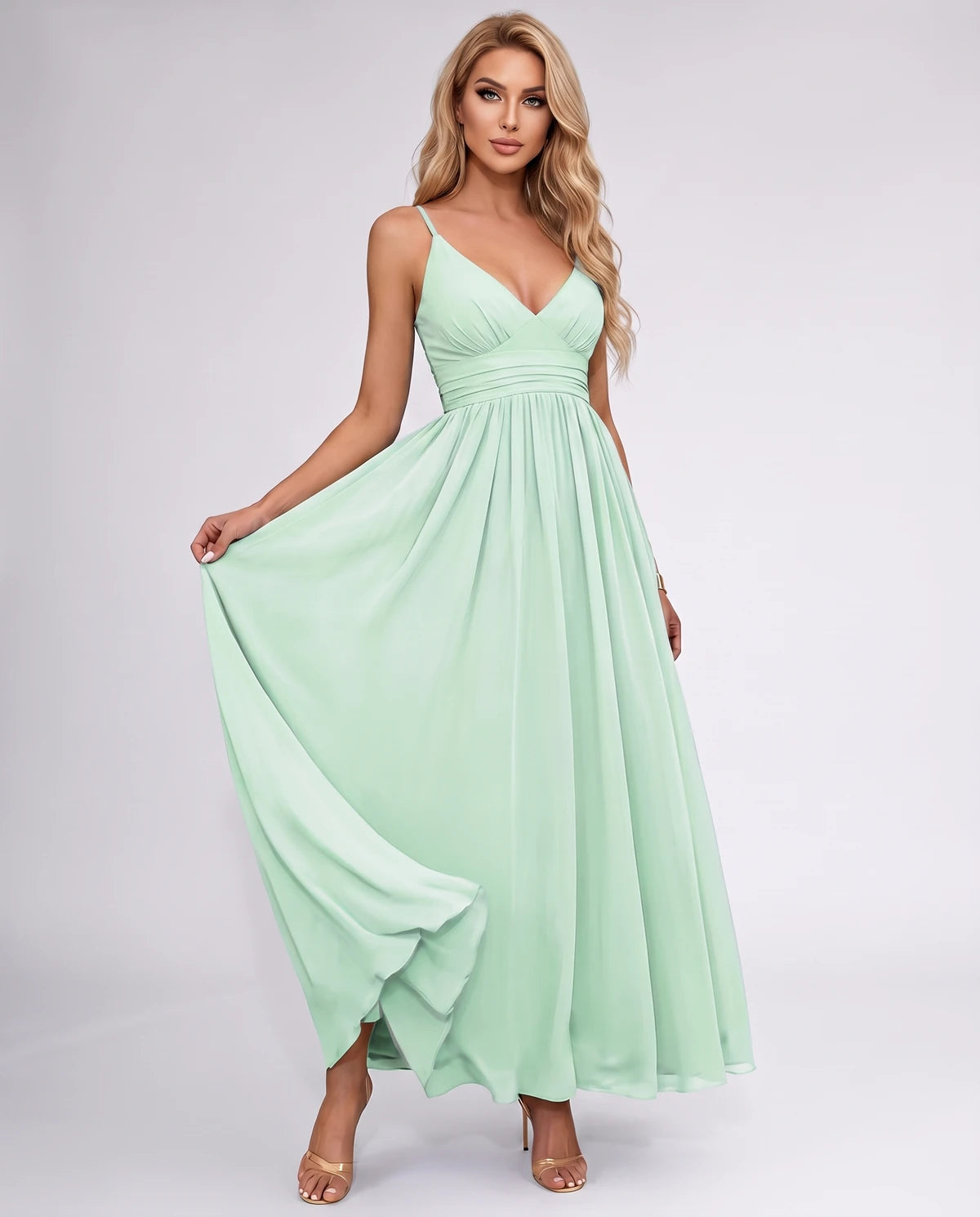 Pavlina Maxi Dress — Mint Green