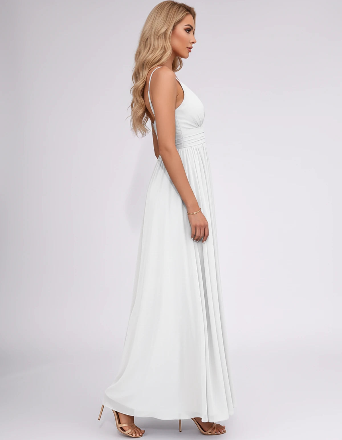 Pavlina Maxi Dress — White | SKU: SD-94482-white-2,SD-94482-white-4,SD-94482-white-6,SD-94482-white-8,SD-94482-white-10,SD-94482-white-12,SD-94482-white-14,SD-94482-white-16,SD-94482-white-16W,SD-94482-white-18W,SD-94482-white-20W,SD-94482-white-22W