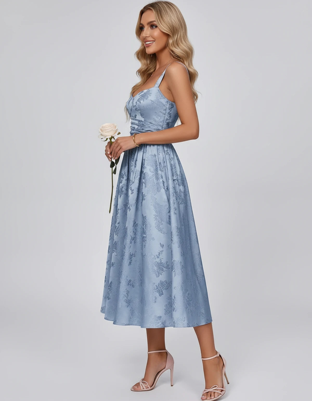 Pervenche Midi Dresses — Dusty Blue | SKU: SD-57377-dustyblue-2,SD-57377-dustyblue-4,SD-57377-dustyblue-6,SD-57377-dustyblue-8,SD-57377-dustyblue-10,SD-57377-dustyblue-12,SD-57377-dustyblue-14,SD-57377-dustyblue-16,SD-57377-dustyblue-16W,SD-57377-dustyblue-18W,SD-57377-dustyblue-20W,SD-57377-dustyblue-22W