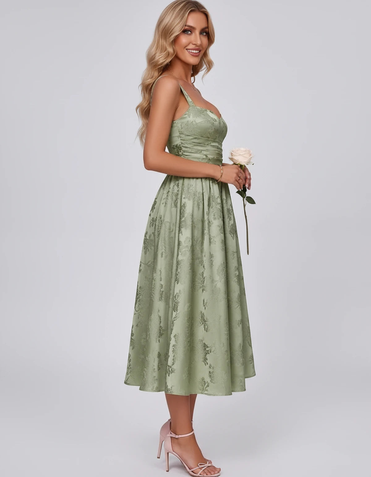 Pervenche Midi Dresses — Dusty Sage | SKU: SD-57377-dustysage-2,SD-57377-dustysage-4,SD-57377-dustysage-6,SD-57377-dustysage-8,SD-57377-dustysage-10,SD-57377-dustysage-12,SD-57377-dustysage-14,SD-57377-dustysage-16,SD-57377-dustysage-16W,SD-57377-dustysage-18W,SD-57377-dustysage-20W,SD-57377-dustysage-22W