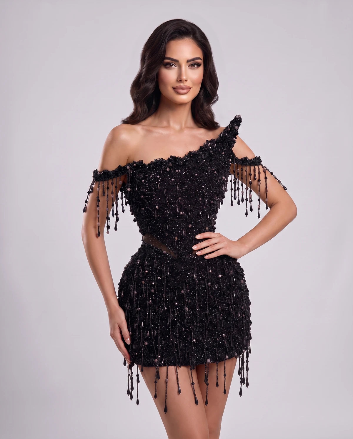 Petrichor Mini Dress — Model Color Black | SKU: SD-73560-modelcolorblack-2,SD-73560-modelcolorblack-4,SD-73560-modelcolorblack-6,SD-73560-modelcolorblack-8,SD-73560-modelcolorblack-10,SD-73560-modelcolorblack-12,SD-73560-modelcolorblack-14,SD-73560-modelcolorblack-16,SD-73560-modelcolorblack-16W,SD-73560-modelcolorblack-18W,SD-73560-modelcolorblack-20W,SD-73560-modelcolorblack-22W