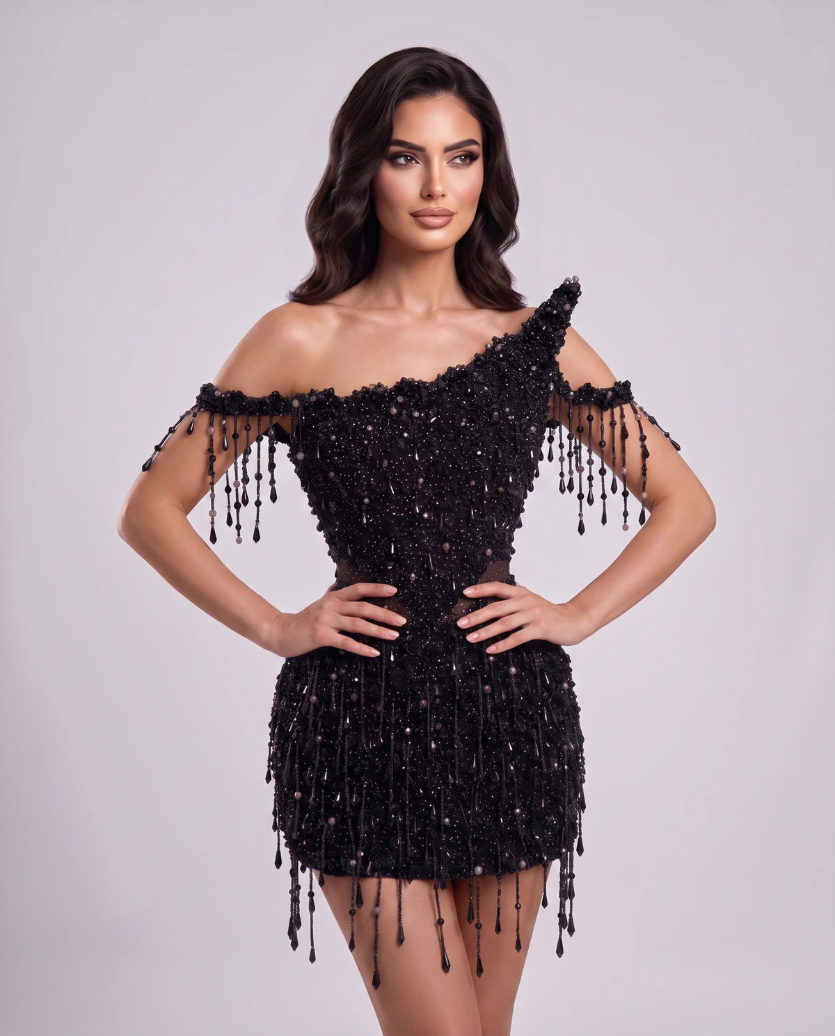Petrichor Mini Dress — Model Color Black | SKU: SD-73560-modelcolorblack-2,SD-73560-modelcolorblack-4,SD-73560-modelcolorblack-6,SD-73560-modelcolorblack-8,SD-73560-modelcolorblack-10,SD-73560-modelcolorblack-12,SD-73560-modelcolorblack-14,SD-73560-modelcolorblack-16,SD-73560-modelcolorblack-16W,SD-73560-modelcolorblack-18W,SD-73560-modelcolorblack-20W,SD-73560-modelcolorblack-22W