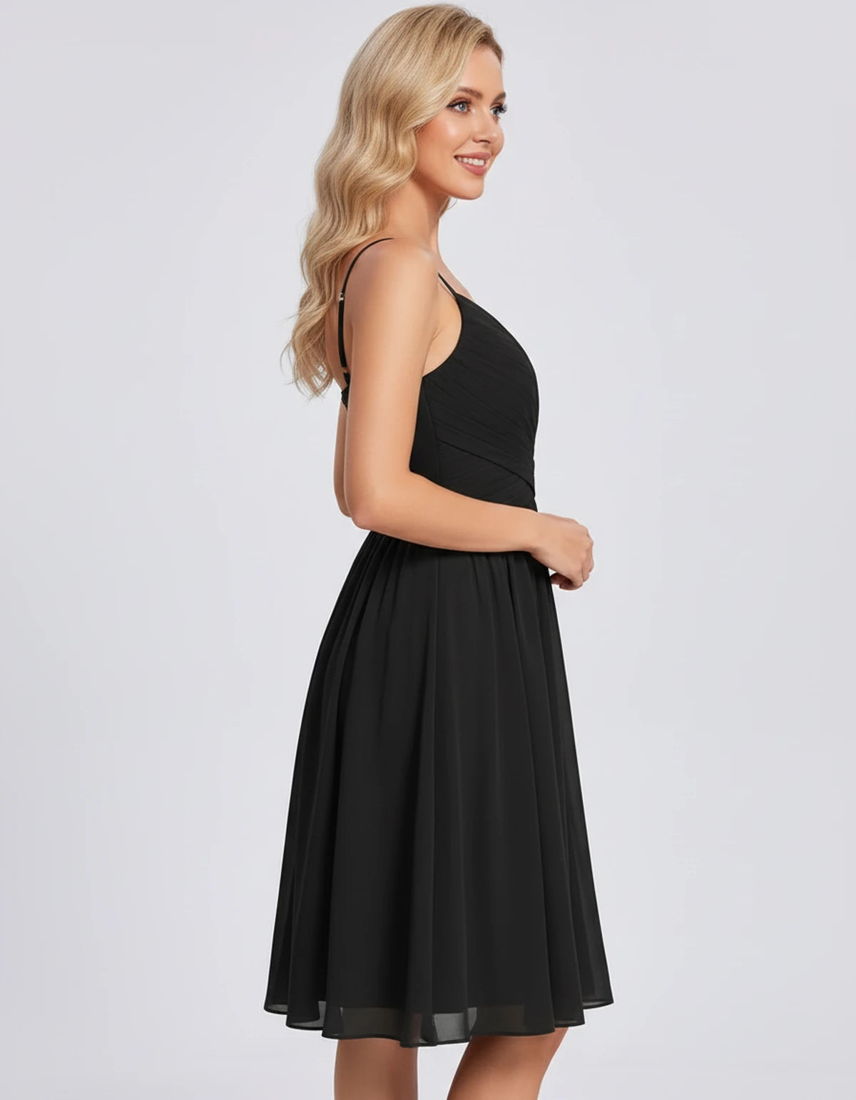 Petronella Mini Dress — Black | SKU: SD-24392-black-2,SD-24392-black-4,SD-24392-black-6,SD-24392-black-8,SD-24392-black-10,SD-24392-black-12,SD-24392-black-14,SD-24392-black-16,SD-24392-black-16W,SD-24392-black-18W,SD-24392-black-20W,SD-24392-black-22W
