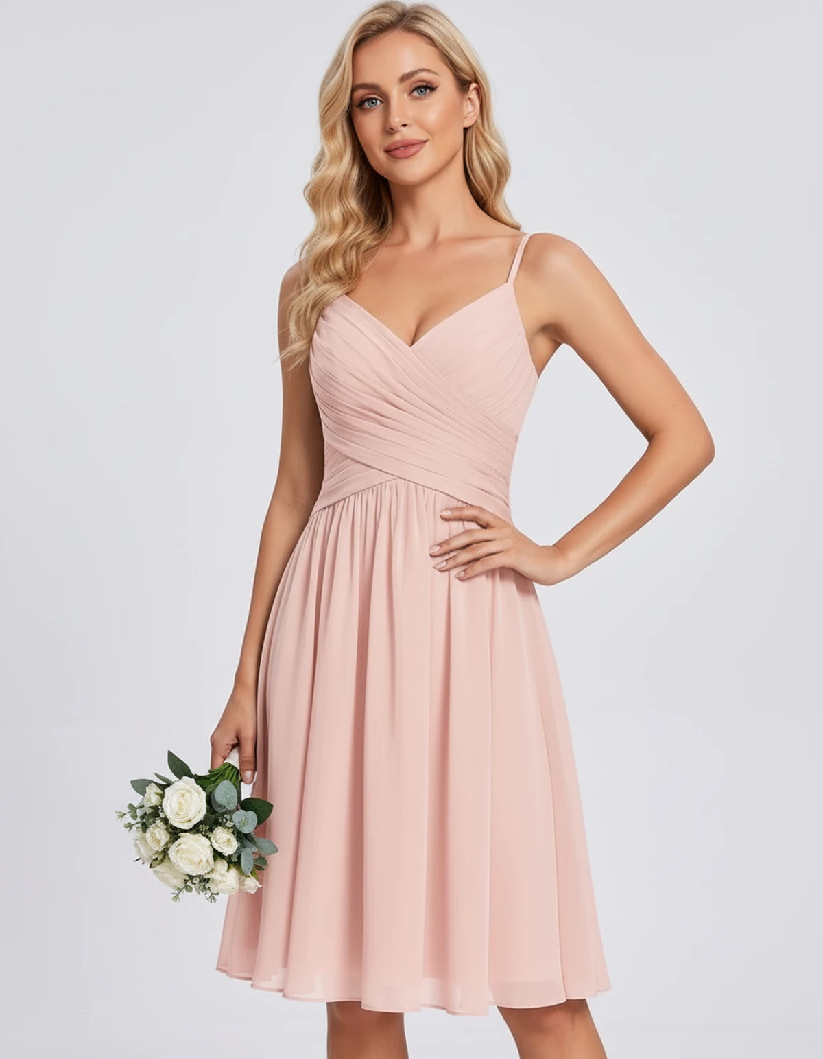 Petronella Mini Dress — Pink | SKU: SD-24392-pink-2,SD-24392-pink-4,SD-24392-pink-6,SD-24392-pink-8,SD-24392-pink-10,SD-24392-pink-12,SD-24392-pink-14,SD-24392-pink-16,SD-24392-pink-16W,SD-24392-pink-18W,SD-24392-pink-20W,SD-24392-pink-22W