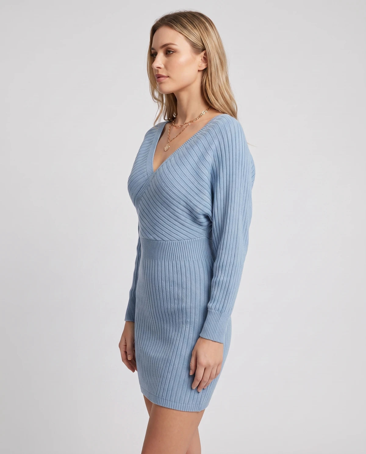 Philippa Mini Dress — Blue | SKU: SD-17585-blue-L,SD-17585-blue-M,SD-17585-blue-S,SD-17585-blue-XS