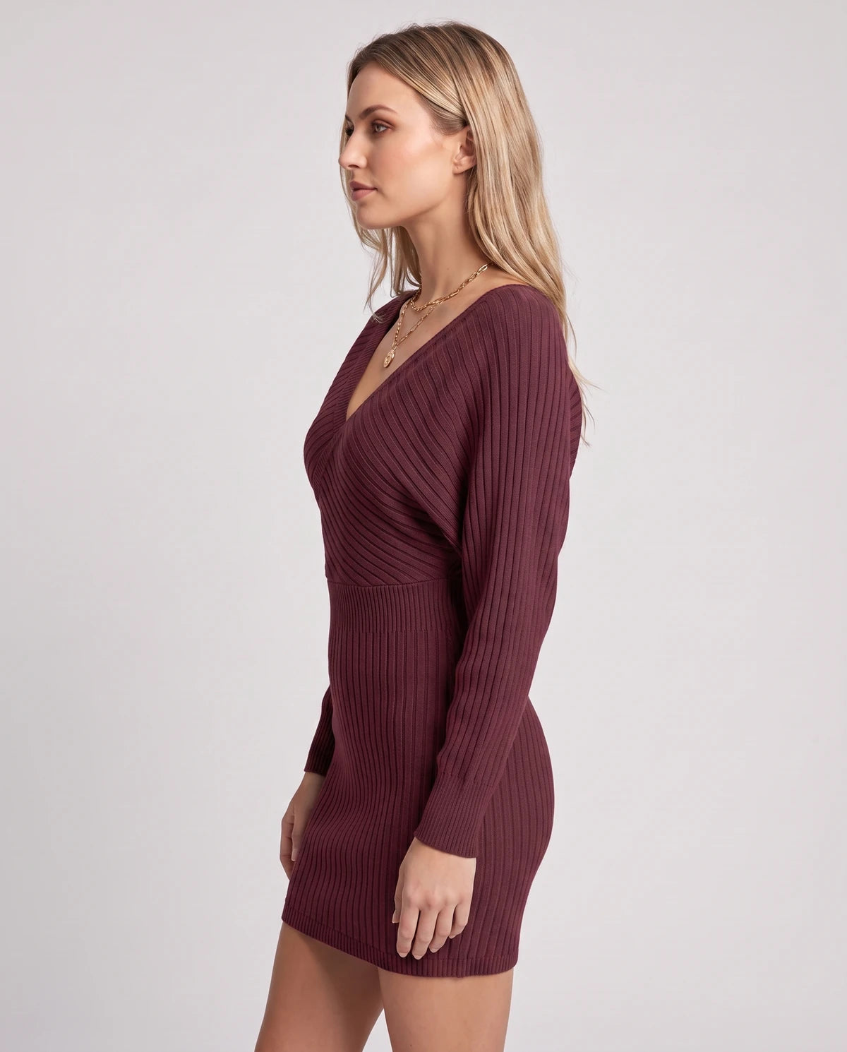 Philippa Mini Dress — Burgundy | SKU: SD-17585-burgundy-XS,SD-17585-burgundy-S,SD-17585-burgundy-M,SD-17585-burgundy-L