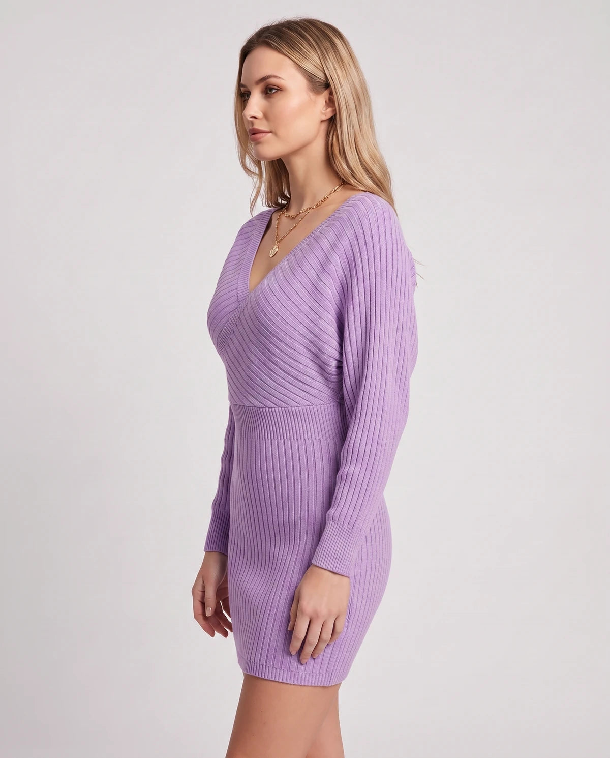 Philippa Mini Dress — Purple | SKU: SD-17585-purple-L,SD-17585-purple-M,SD-17585-purple-S,SD-17585-purple-XS