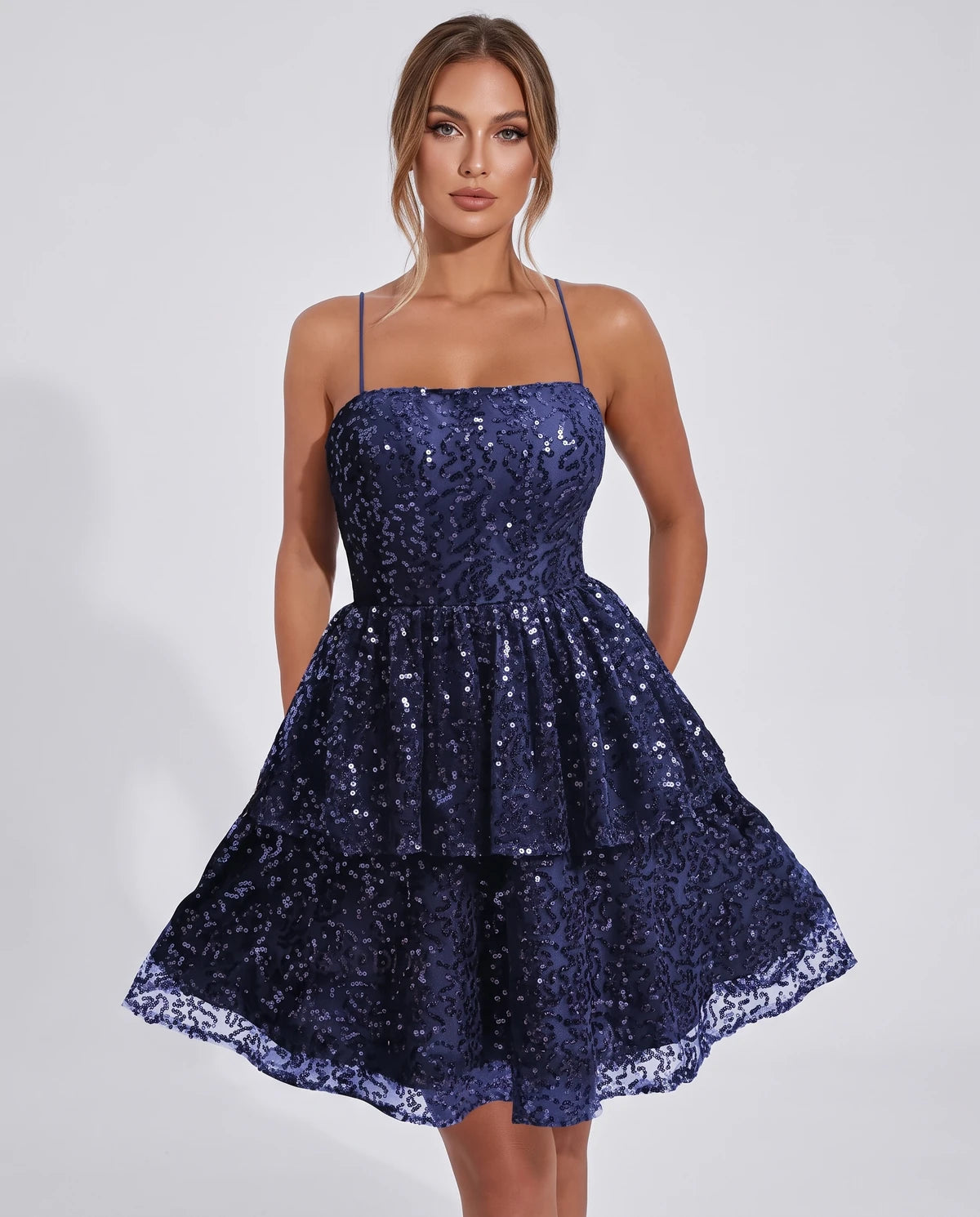 Pierrette Mini Dress — Navy