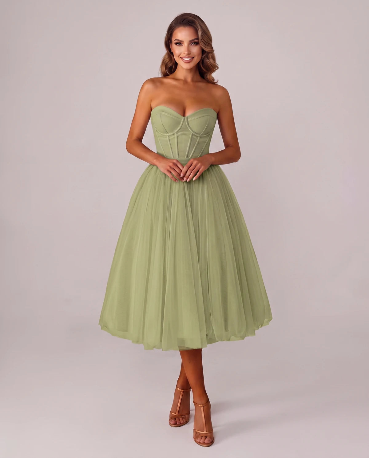 Pomona Midi Dresses — Sage Green | SKU: SD-38566-sagegreen-2,SD-38566-sagegreen-4,SD-38566-sagegreen-6,SD-38566-sagegreen-8,SD-38566-sagegreen-10,SD-38566-sagegreen-12,SD-38566-sagegreen-14,SD-38566-sagegreen-14W,SD-38566-sagegreen-16,SD-38566-sagegreen-16W,SD-38566-sagegreen-18W,SD-38566-sagegreen-20W