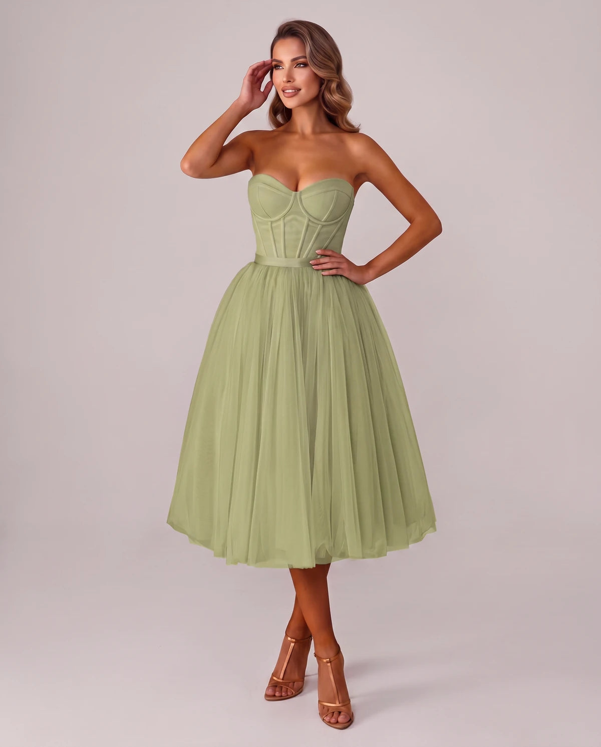 Pomona Midi Dresses — Sage Green | SKU: SD-38566-sagegreen-2,SD-38566-sagegreen-4,SD-38566-sagegreen-6,SD-38566-sagegreen-8,SD-38566-sagegreen-10,SD-38566-sagegreen-12,SD-38566-sagegreen-14,SD-38566-sagegreen-14W,SD-38566-sagegreen-16,SD-38566-sagegreen-16W,SD-38566-sagegreen-18W,SD-38566-sagegreen-20W