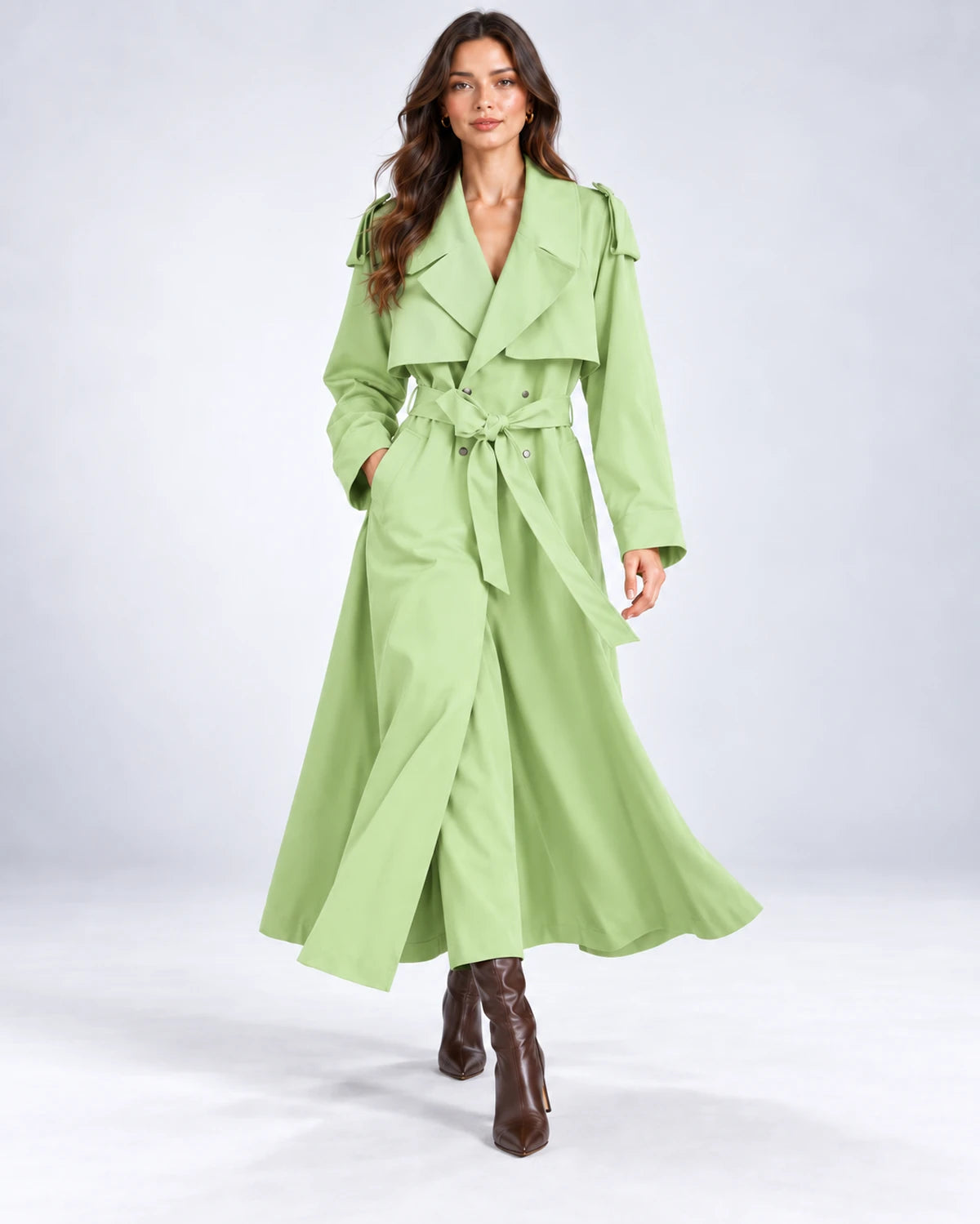 Portofino Coat — Green | SKU: SD-90832-green-XS,SD-90832-green-S,SD-90832-green-M,SD-90832-green-L