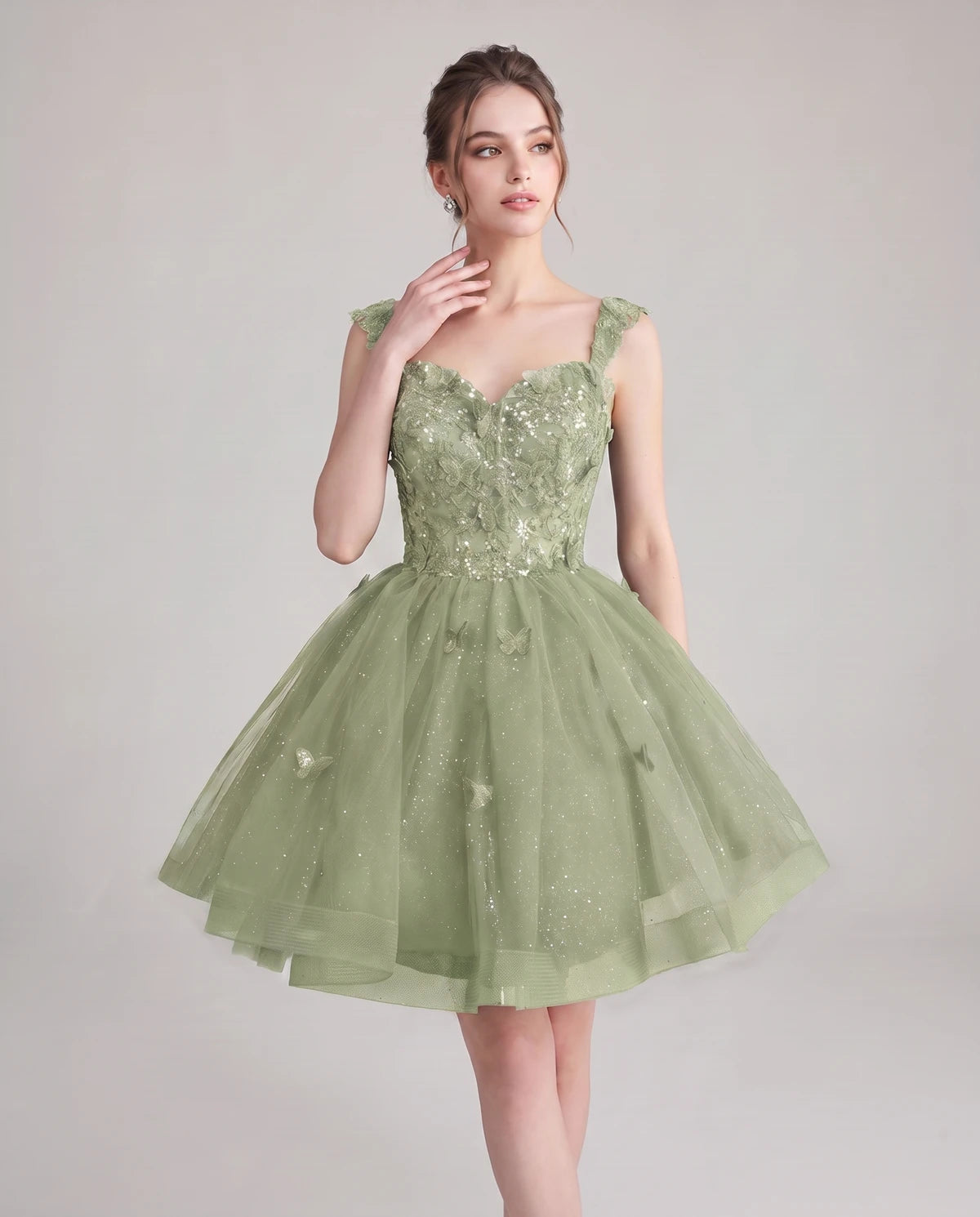 Quintessa Mini Dress — Dusty Sage | SKU: SD-50365-dustysage-2,SD-50365-dustysage-4,SD-50365-dustysage-6,SD-50365-dustysage-8,SD-50365-dustysage-10,SD-50365-dustysage-12,SD-50365-dustysage-14,SD-50365-dustysage-16,SD-50365-dustysage-16W,SD-50365-dustysage-18W,SD-50365-dustysage-20W,SD-50365-dustysage-22W