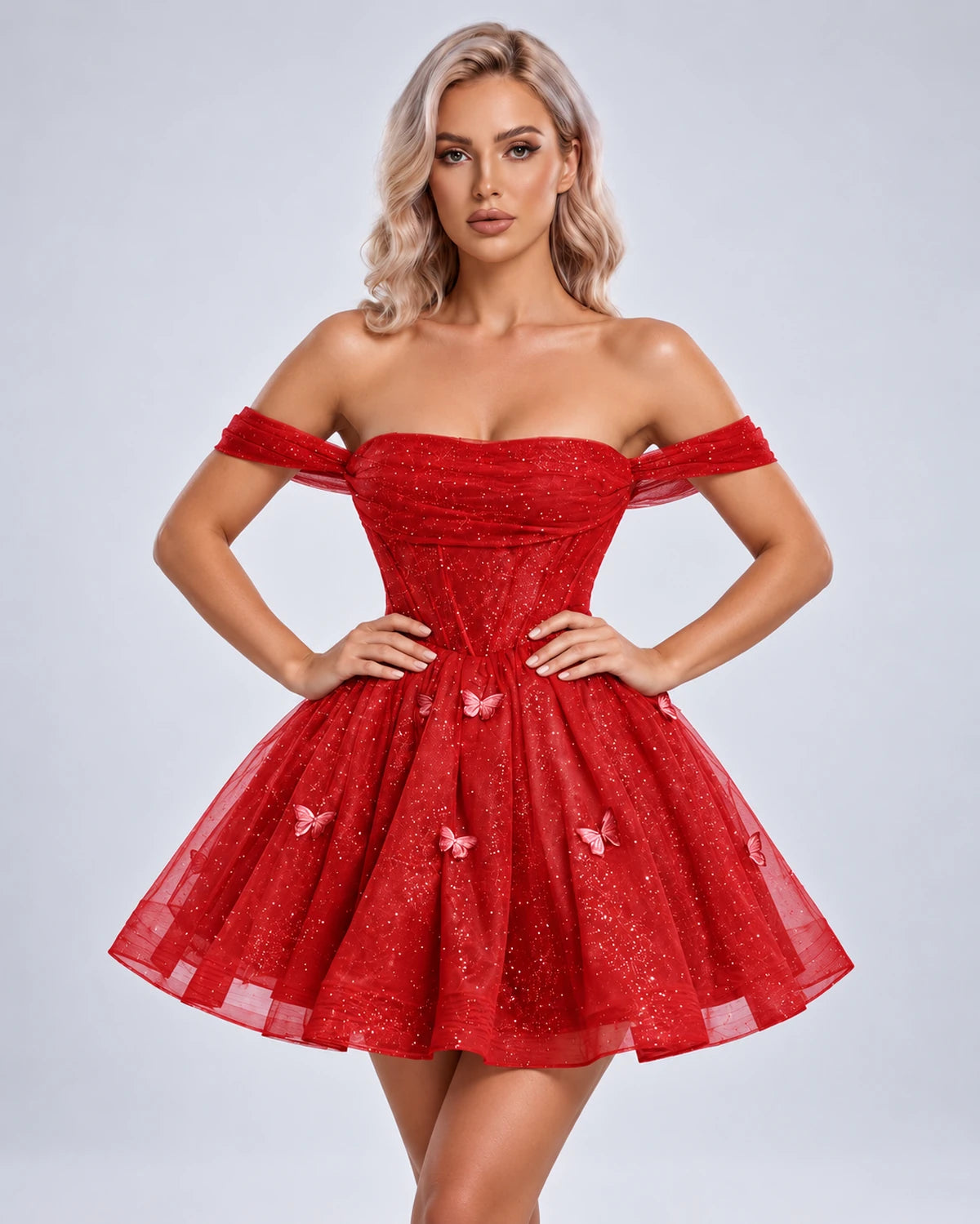 Quiterie Mini Dress — Red
