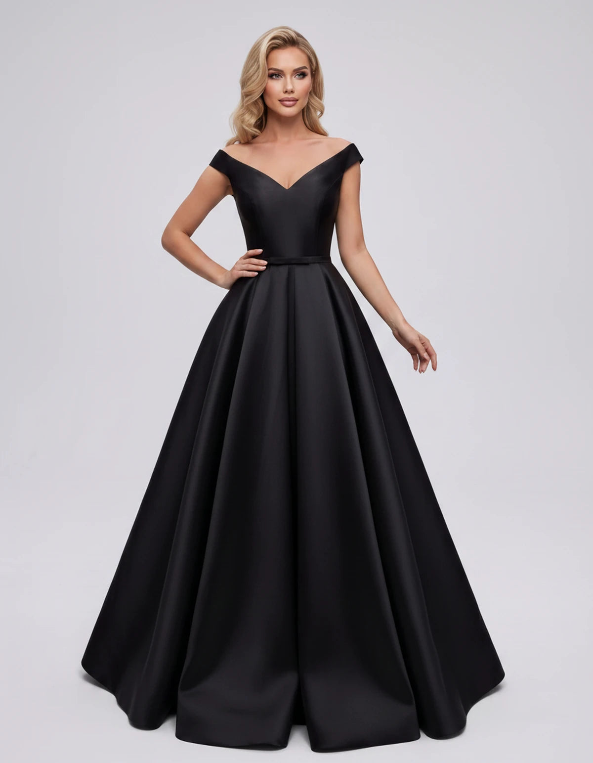 Ramona Maxi Dress — Black | SKU: SD-01717-black-2,SD-01717-black-4,SD-01717-black-6,SD-01717-black-8,SD-01717-black-10,SD-01717-black-12,SD-01717-black-14,SD-01717-black-16,SD-01717-black-16W,SD-01717-black-18W,SD-01717-black-20W,SD-01717-black-22W