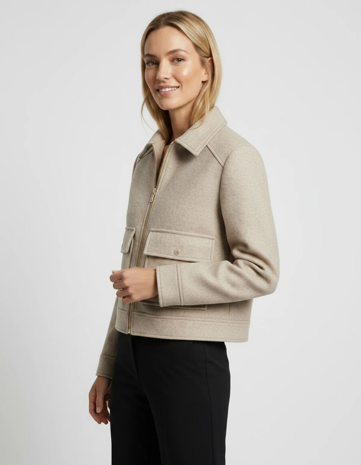 Renata Coat — Khaki | SKU: SD-61856-khaki-XS,SD-61856-khaki-S,SD-61856-khaki-M,SD-61856-khaki-L