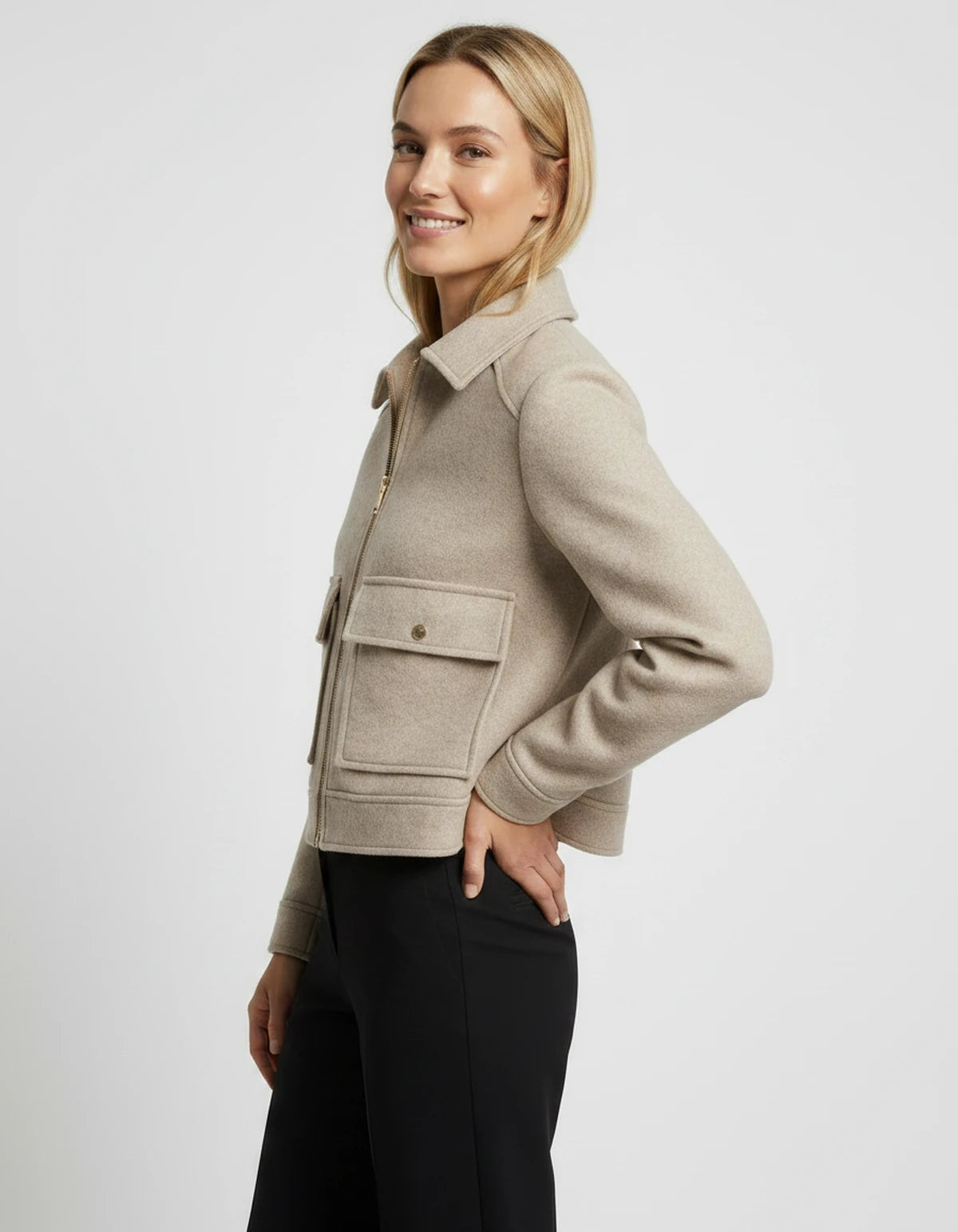 Renata Coat — Khaki | SKU: SD-61856-khaki-XS,SD-61856-khaki-S,SD-61856-khaki-M,SD-61856-khaki-L