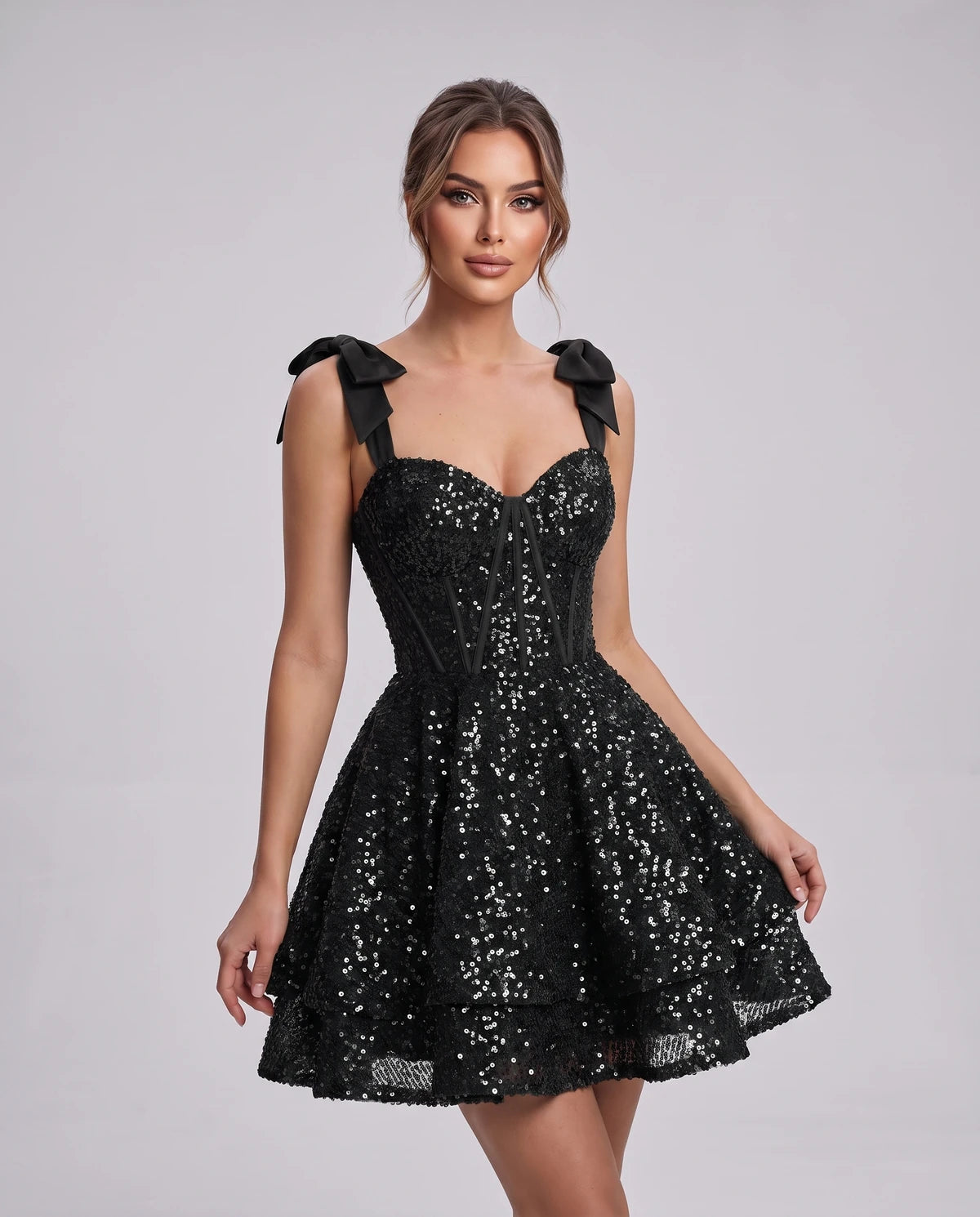 Rhiannon Mini Dress — Black