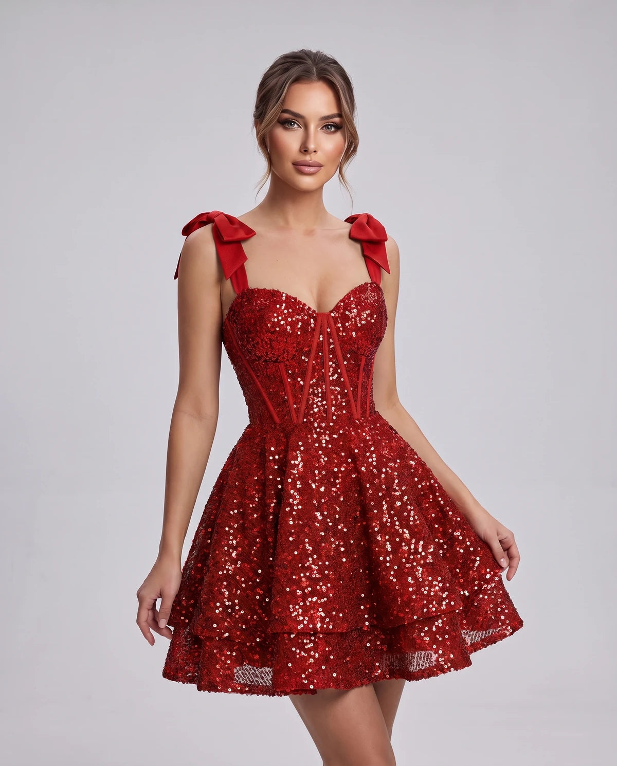 Rhiannon Mini Dress — Red