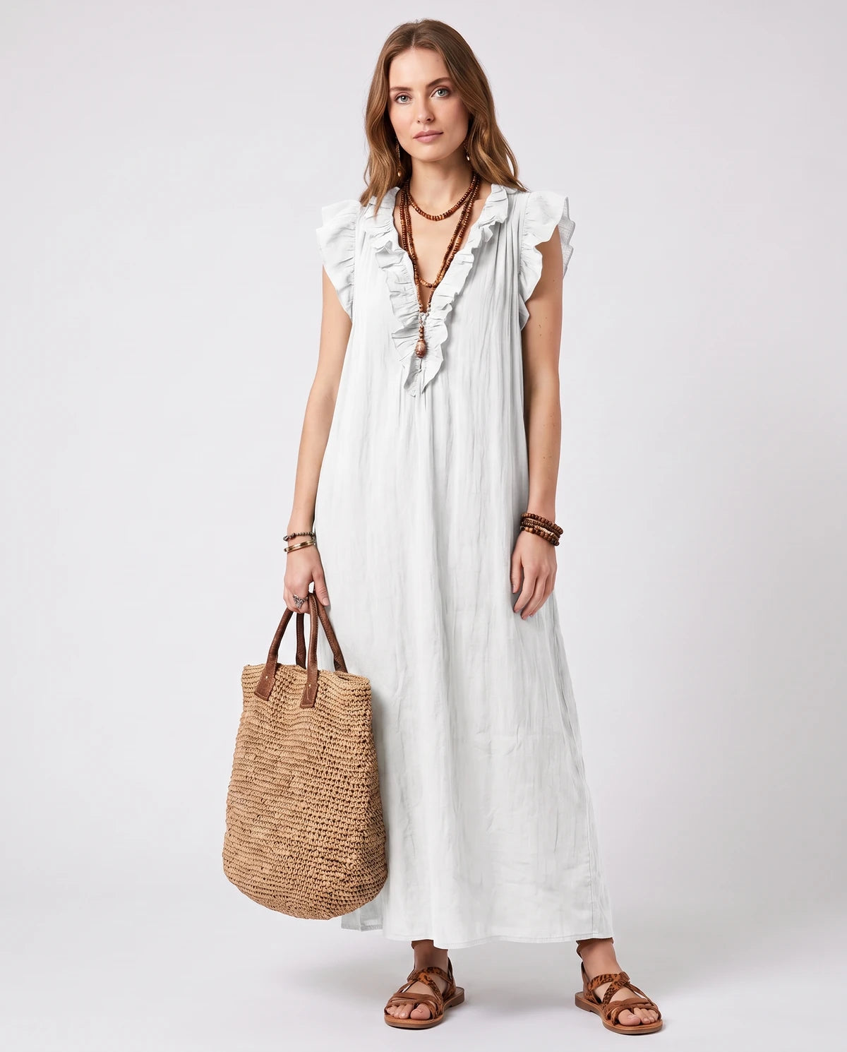 Rosanne Midi Dresses — White