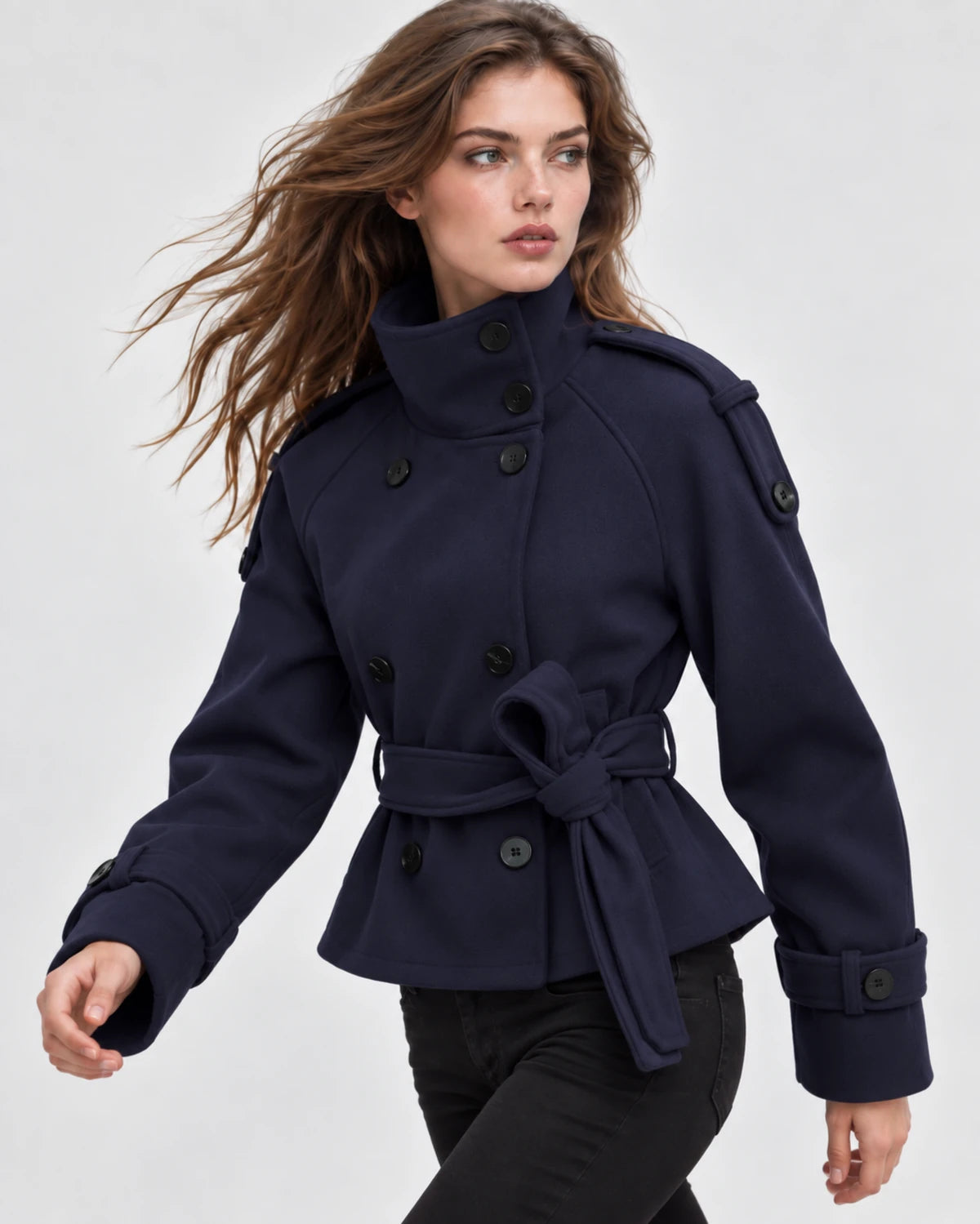 Salvia Coat — Navy | SKU: SD-73094-navy-XS,SD-73094-navy-S,SD-73094-navy-M,SD-73094-navy-L