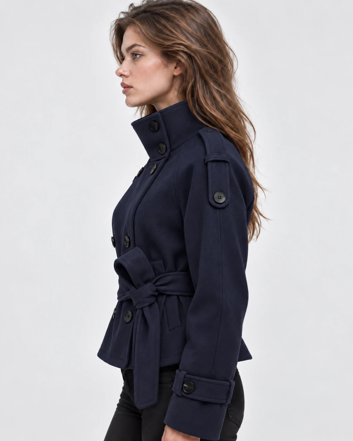 Salvia Coat — Navy | SKU: SD-73094-navy-XS,SD-73094-navy-S,SD-73094-navy-M,SD-73094-navy-L