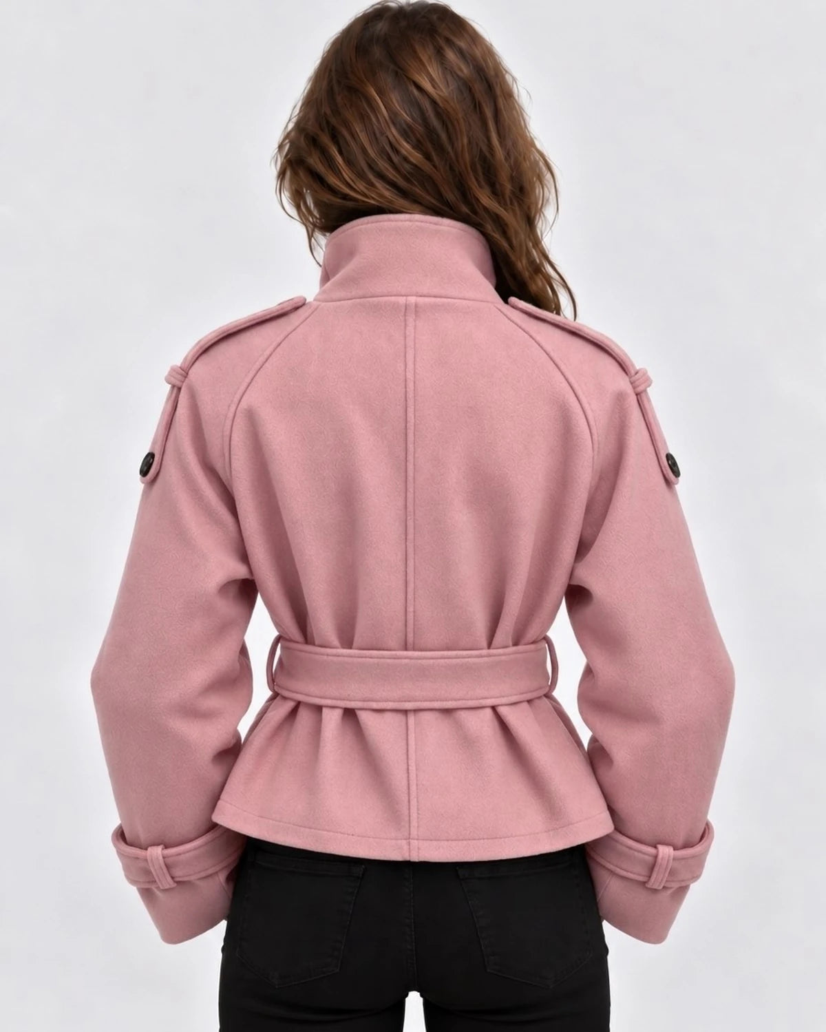 Salvia Coat — Pink | SKU: SD-73094-pink-XS,SD-73094-pink-S,SD-73094-pink-M,SD-73094-pink-L