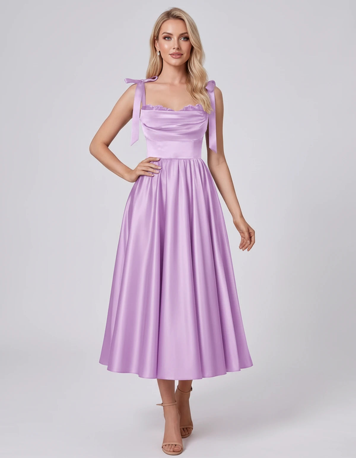 Saskia Midi Dresses — Lilac | SKU: SD-65820-lilac-2,SD-65820-lilac-4,SD-65820-lilac-6,SD-65820-lilac-8,SD-65820-lilac-10,SD-65820-lilac-12,SD-65820-lilac-14,SD-65820-lilac-16,SD-65820-lilac-16W,SD-65820-lilac-18W,SD-65820-lilac-20W,SD-65820-lilac-22W