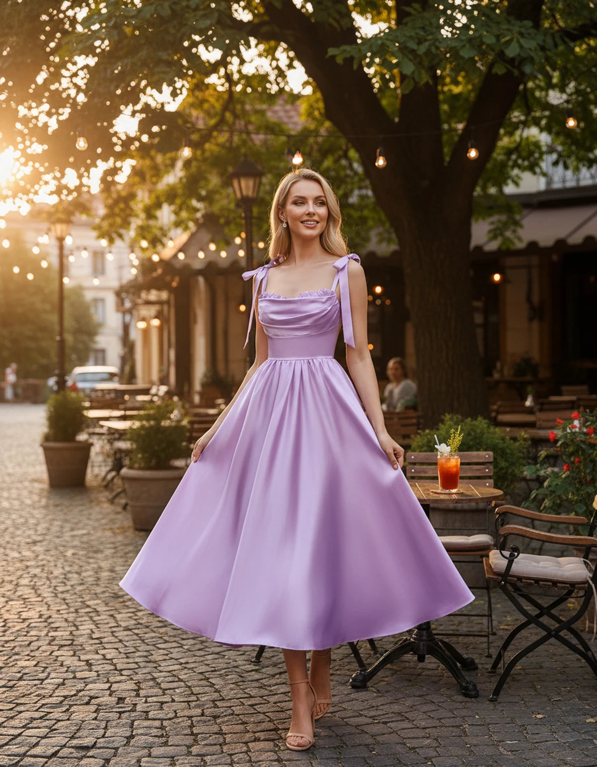 Saskia Midi Dresses — Lilac | SKU: SD-65820-lilac-2,SD-65820-lilac-4,SD-65820-lilac-6,SD-65820-lilac-8,SD-65820-lilac-10,SD-65820-lilac-12,SD-65820-lilac-14,SD-65820-lilac-16,SD-65820-lilac-16W,SD-65820-lilac-18W,SD-65820-lilac-20W,SD-65820-lilac-22W