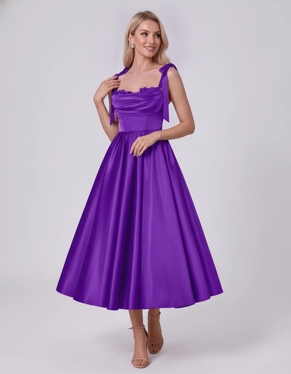 Saskia Midi Dresses — Purple | SKU: SD-65820-purple-2,SD-65820-purple-4,SD-65820-purple-6,SD-65820-purple-8,SD-65820-purple-10,SD-65820-purple-12,SD-65820-purple-14,SD-65820-purple-16,SD-65820-purple-16W,SD-65820-purple-18W,SD-65820-purple-20W,SD-65820-purple-22W