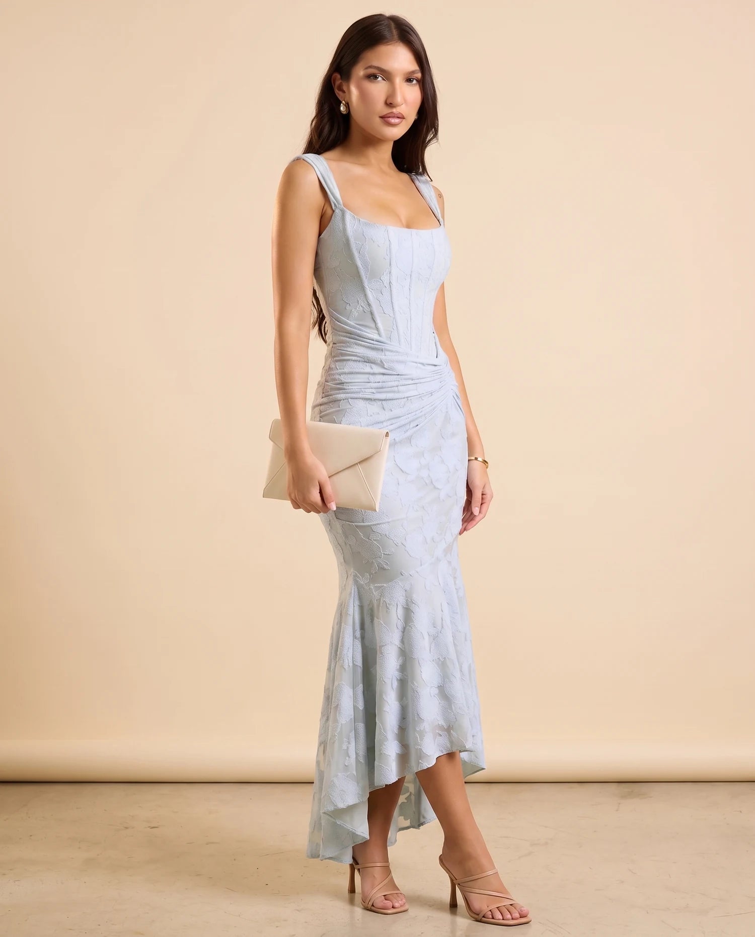 Selvia Lace Mermaid Dress Sky Blue 08-finale