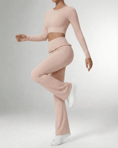 Serena Leggings - Elegant Flare Pants with Pockets by SLIMONA, perfect for style and comfort.
