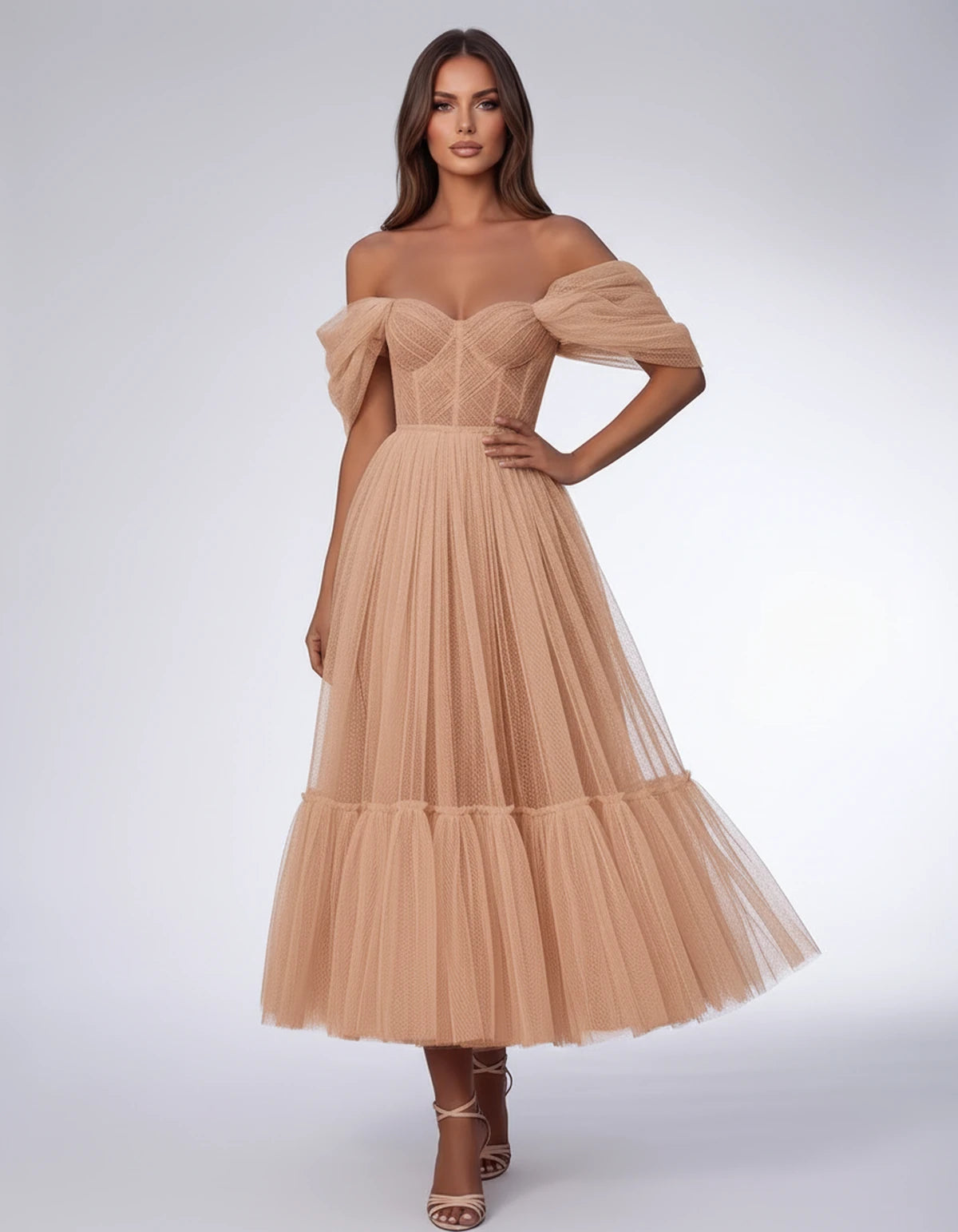Severine Midi Dresses — Fresh Pink | SKU: SD-31681-freshpink-2,SD-31681-freshpink-4,SD-31681-freshpink-6,SD-31681-freshpink-8,SD-31681-freshpink-10,SD-31681-freshpink-12,SD-31681-freshpink-14,SD-31681-freshpink-16,SD-31681-freshpink-16W,SD-31681-freshpink-18W,SD-31681-freshpink-20W,SD-31681-freshpink-22W