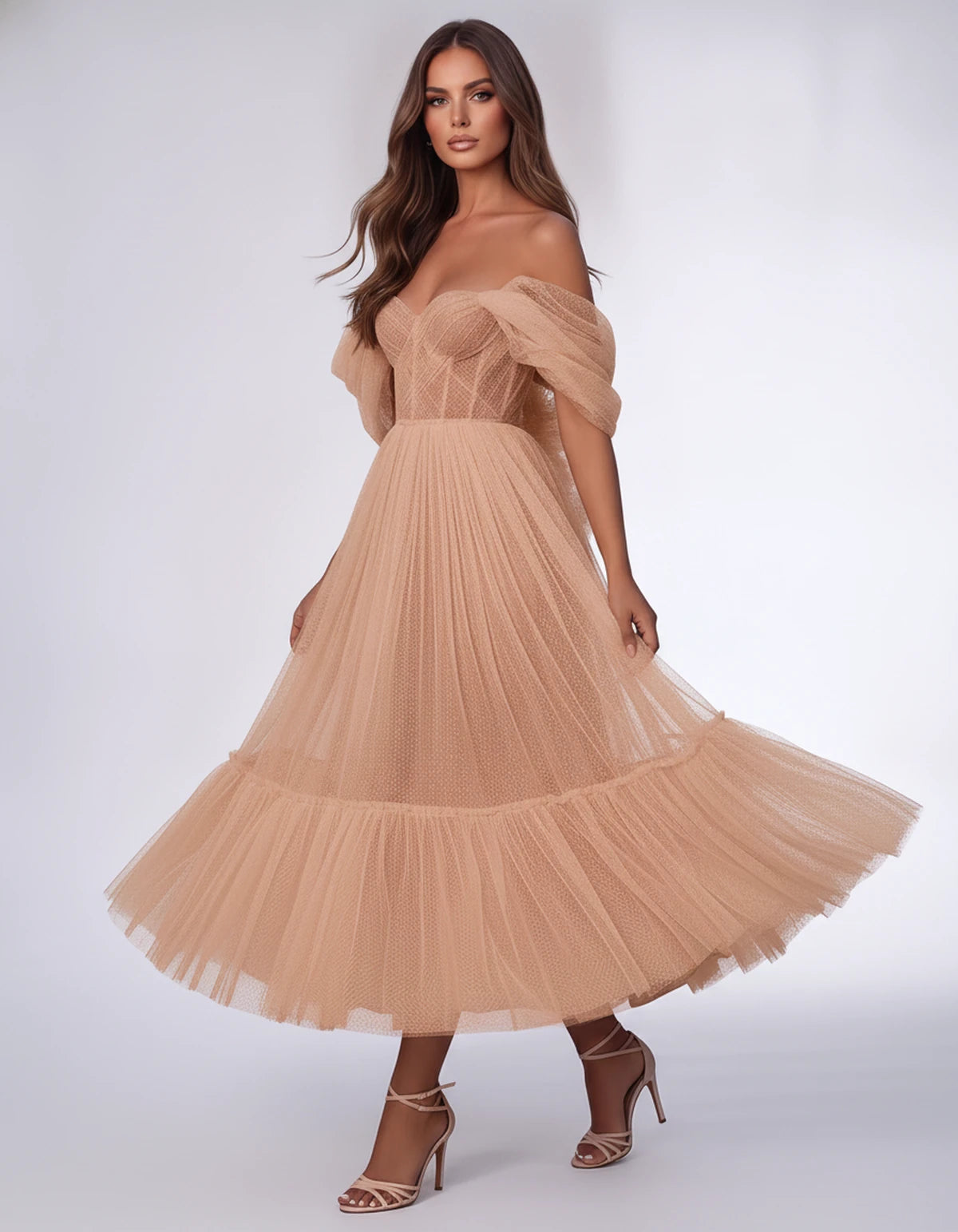 Severine Midi Dresses — Fresh Pink | SKU: SD-31681-freshpink-2,SD-31681-freshpink-4,SD-31681-freshpink-6,SD-31681-freshpink-8,SD-31681-freshpink-10,SD-31681-freshpink-12,SD-31681-freshpink-14,SD-31681-freshpink-16,SD-31681-freshpink-16W,SD-31681-freshpink-18W,SD-31681-freshpink-20W,SD-31681-freshpink-22W