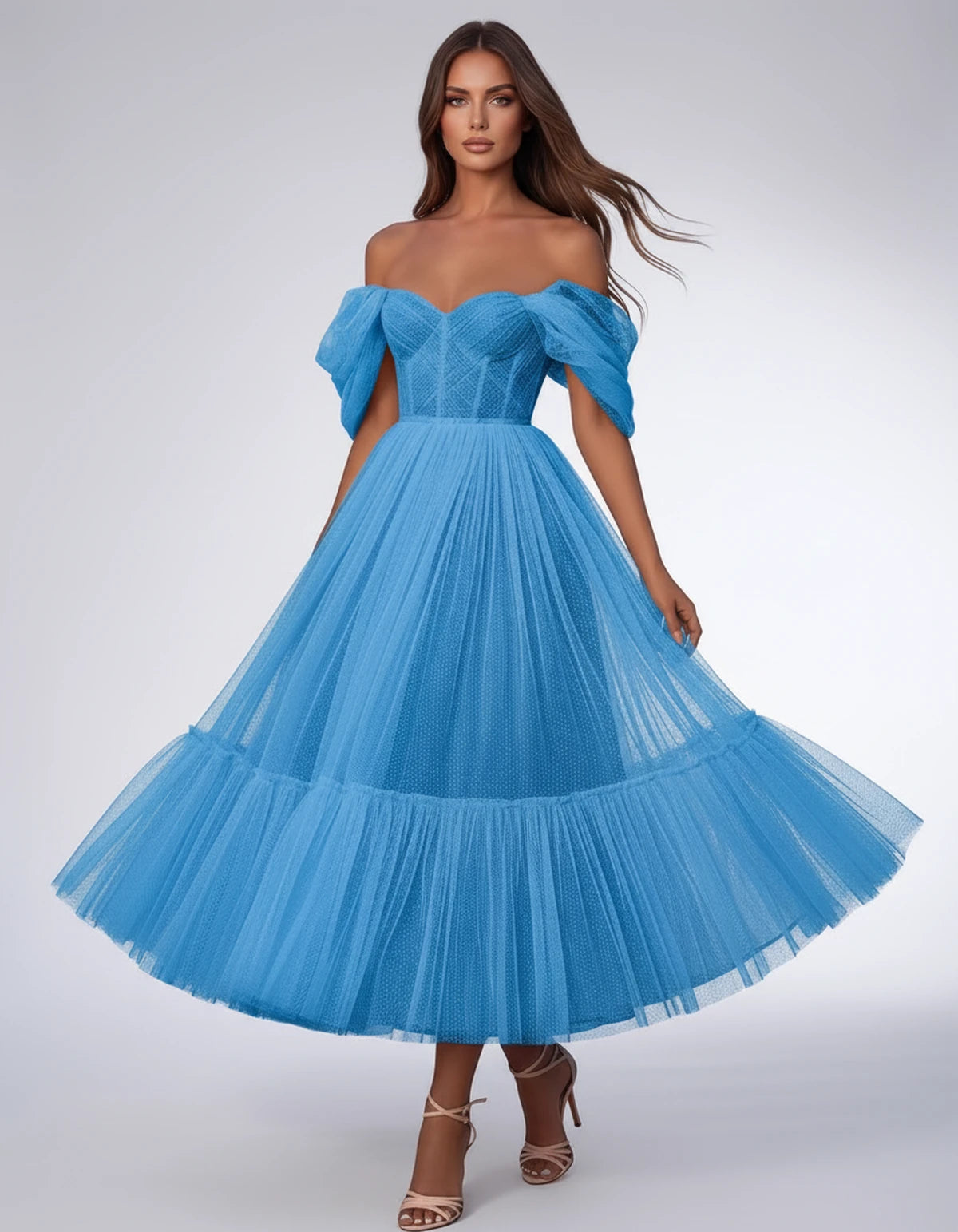 Severine Midi Dresses — Ocean Blue | SKU: SD-31681-oceanblue-2,SD-31681-oceanblue-4,SD-31681-oceanblue-6,SD-31681-oceanblue-8,SD-31681-oceanblue-10,SD-31681-oceanblue-12,SD-31681-oceanblue-14,SD-31681-oceanblue-16,SD-31681-oceanblue-16W,SD-31681-oceanblue-18W,SD-31681-oceanblue-20W,SD-31681-oceanblue-22W
