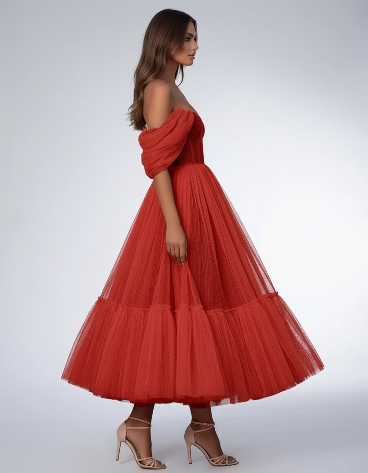 Severine Midi Dresses — Red | SKU: SD-31681-red-2,SD-31681-red-4,SD-31681-red-6,SD-31681-red-8,SD-31681-red-10,SD-31681-red-12,SD-31681-red-14,SD-31681-red-16,SD-31681-red-16W,SD-31681-red-18W,SD-31681-red-20W,SD-31681-red-22W