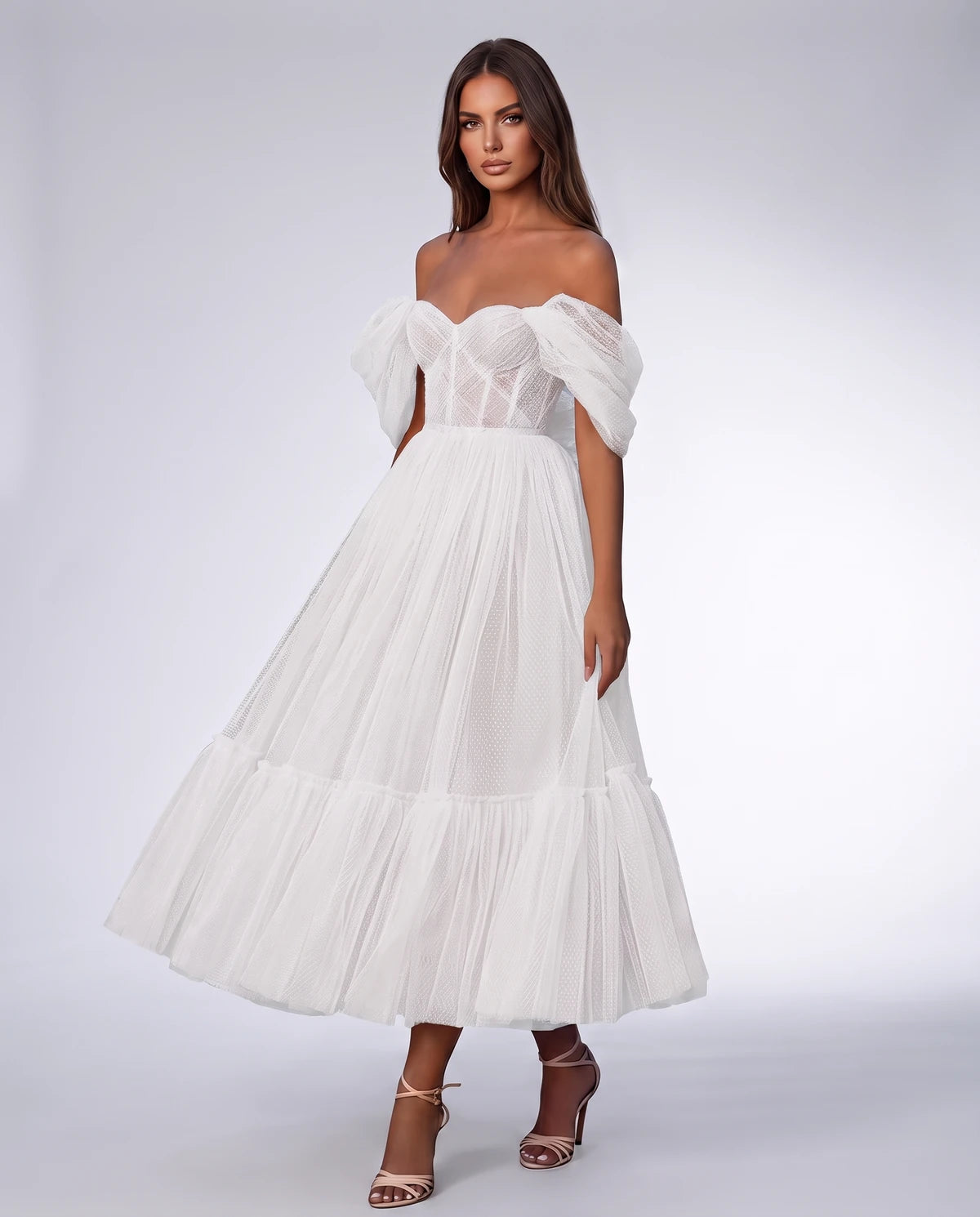 Severine Midi Dresses — White