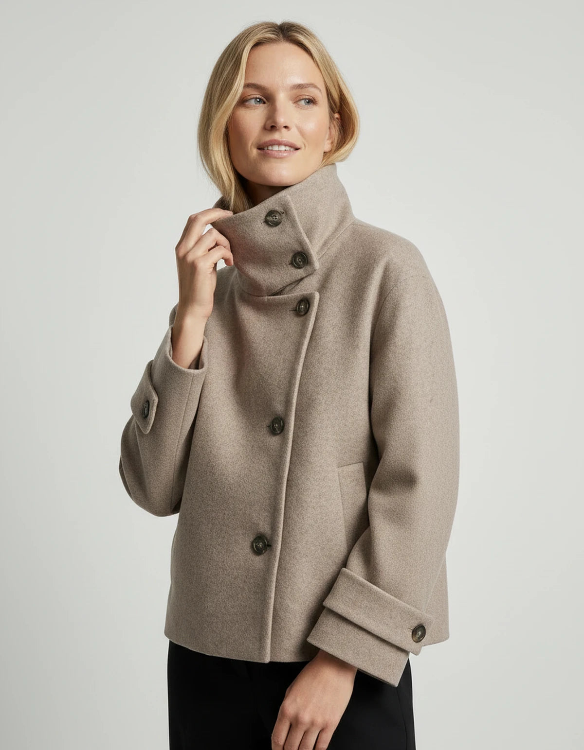 Sidonie Coat — Beige | SKU: SD-11311-beige-XS,SD-11311-beige-S,SD-11311-beige-M,SD-11311-beige-L