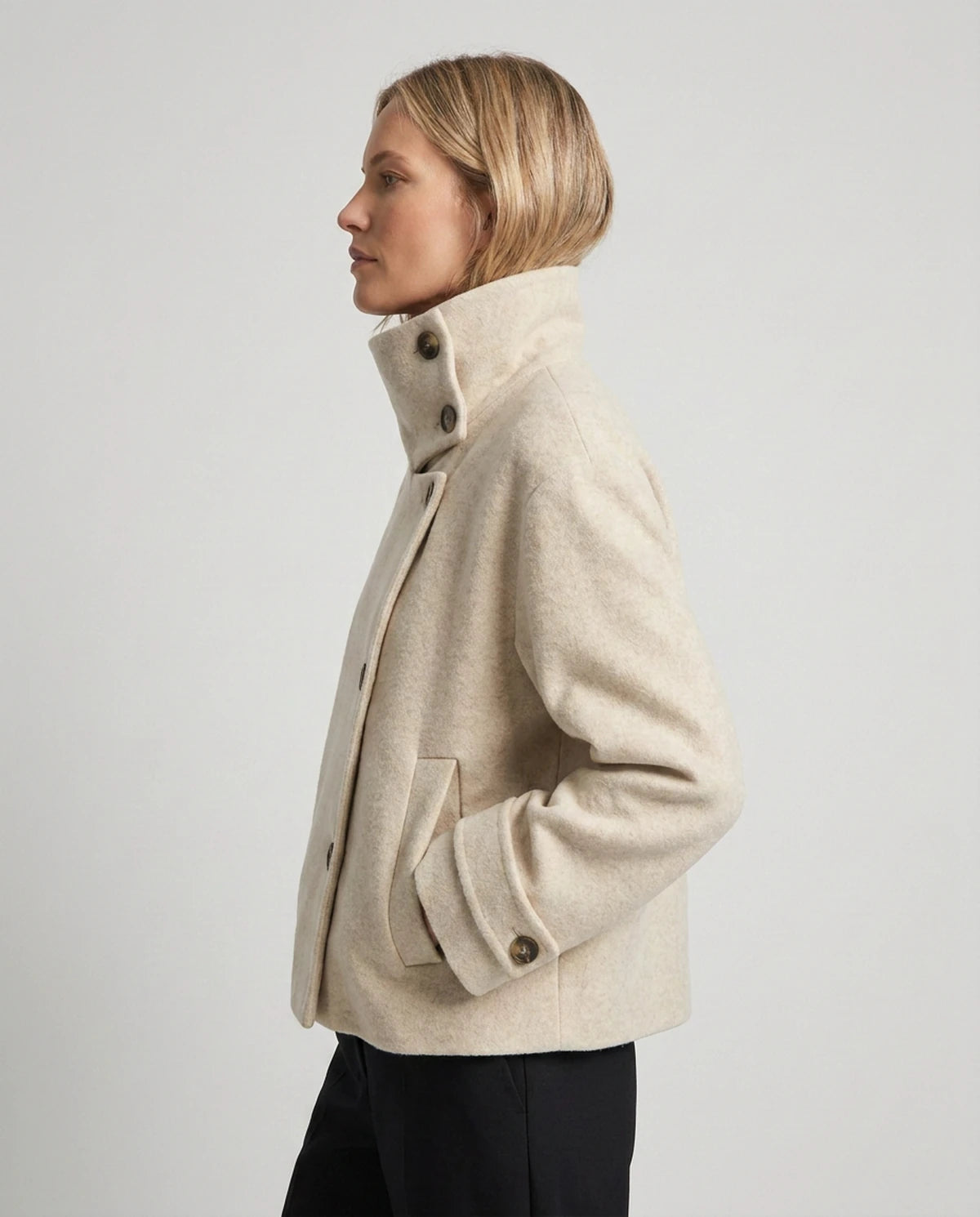 Sidonie Coat — Khaki | SKU: SD-11311-khaki-XS,SD-11311-khaki-S,SD-11311-khaki-M,SD-11311-khaki-L