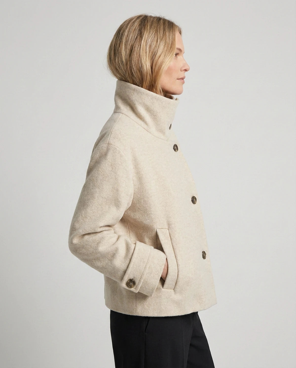 Sidonie Coat — Khaki | SKU: SD-11311-khaki-XS,SD-11311-khaki-S,SD-11311-khaki-M,SD-11311-khaki-L