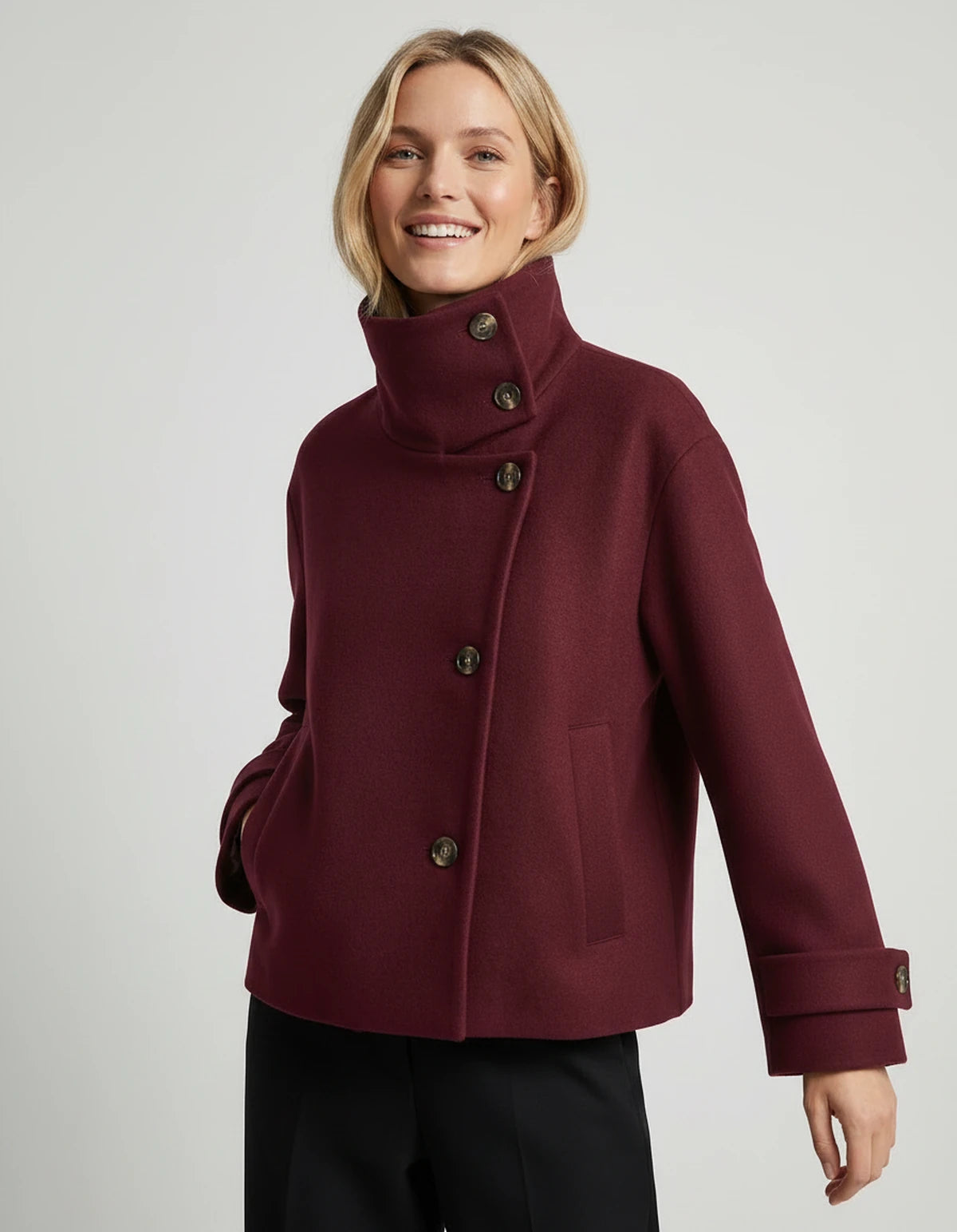 Sidonie Coat — Red | SKU: SD-11311-red-XS,SD-11311-red-S,SD-11311-red-M,SD-11311-red-L