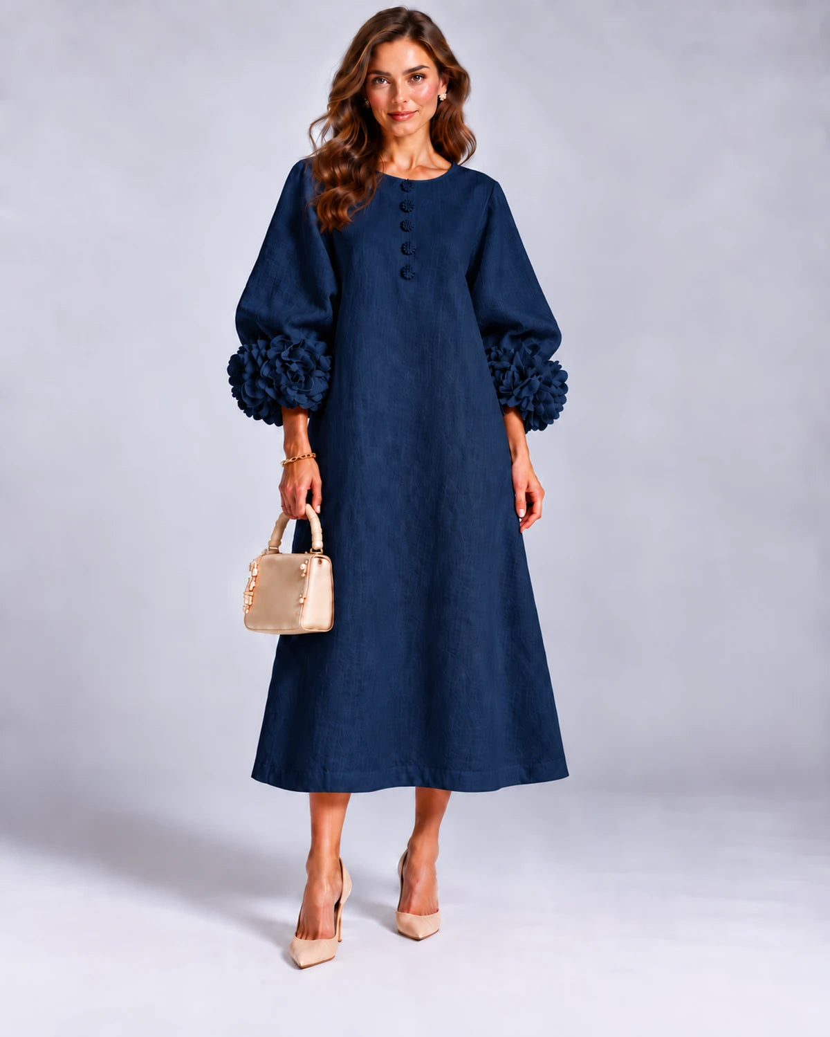 Sirena Midi Dresses — Navy