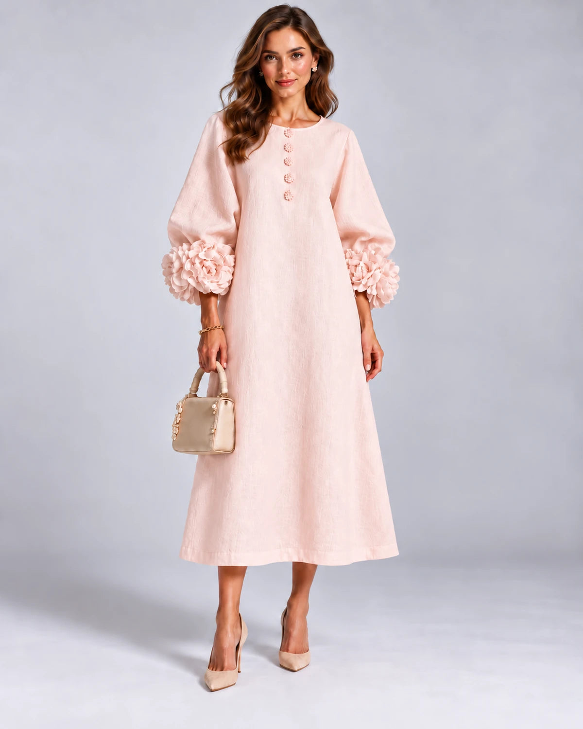 Sirena Midi Dresses — Pink