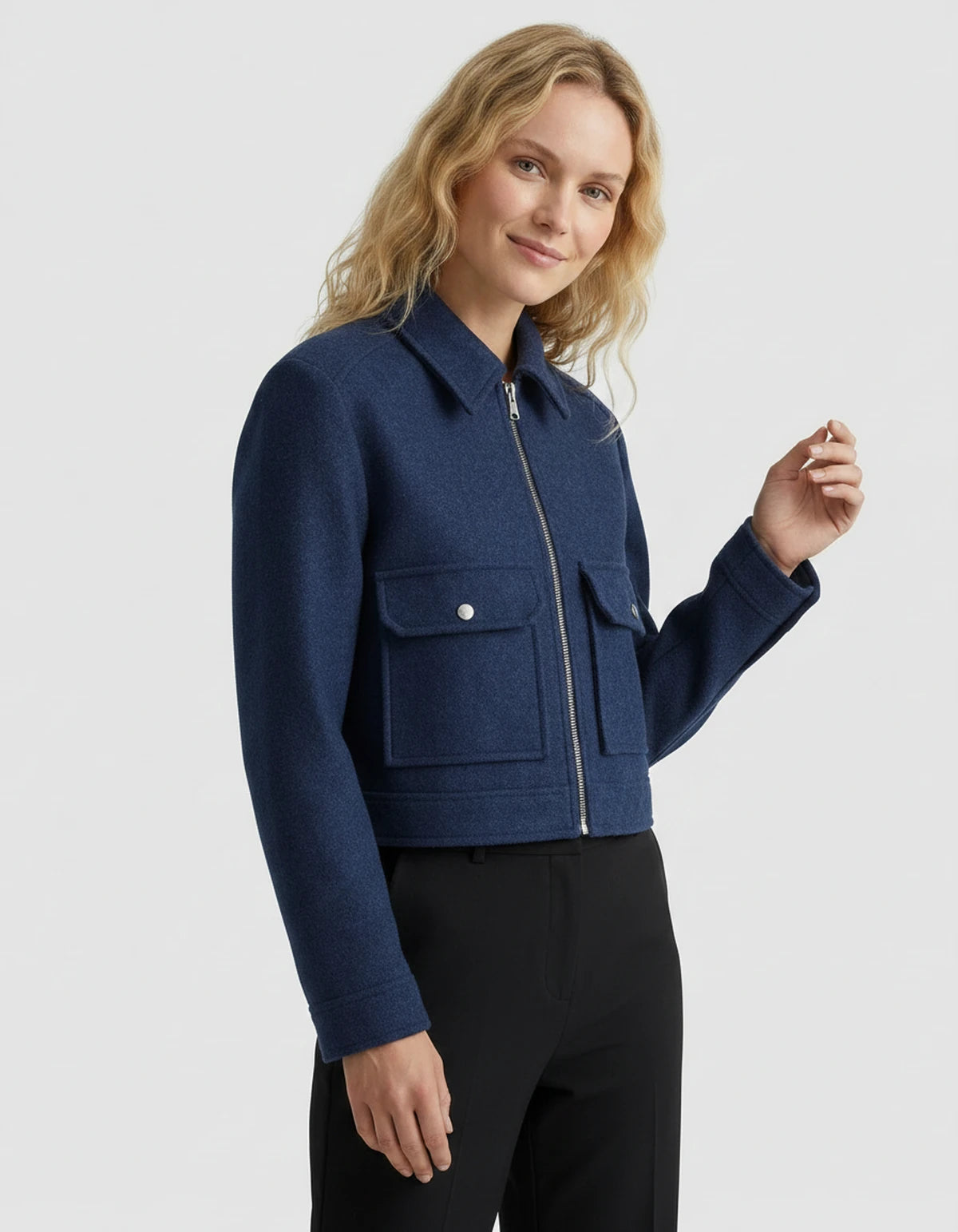 Solstice Coat — Blue | SKU: SD-90967-blue-XS,SD-90967-blue-S,SD-90967-blue-M,SD-90967-blue-L,SD-90967-blue-XL